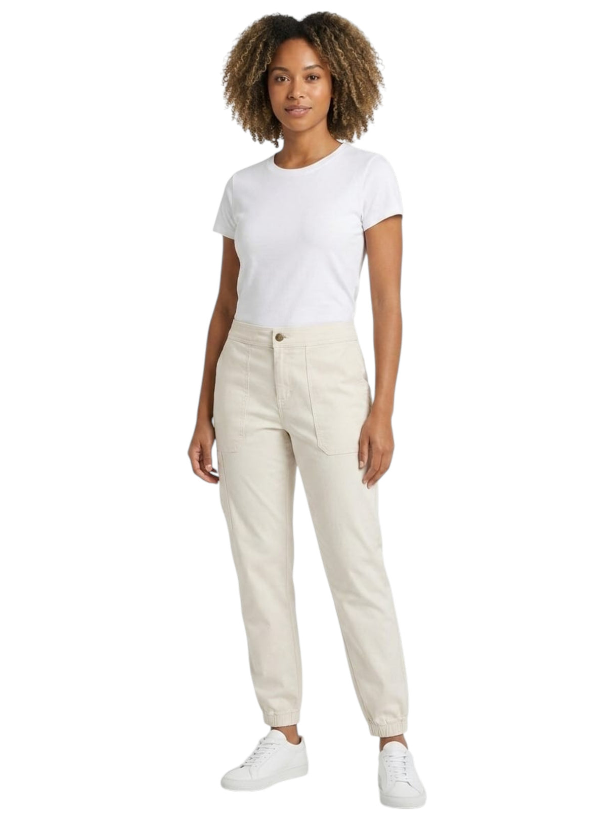 Image for Women's Plain Casual Pant,Light Beige