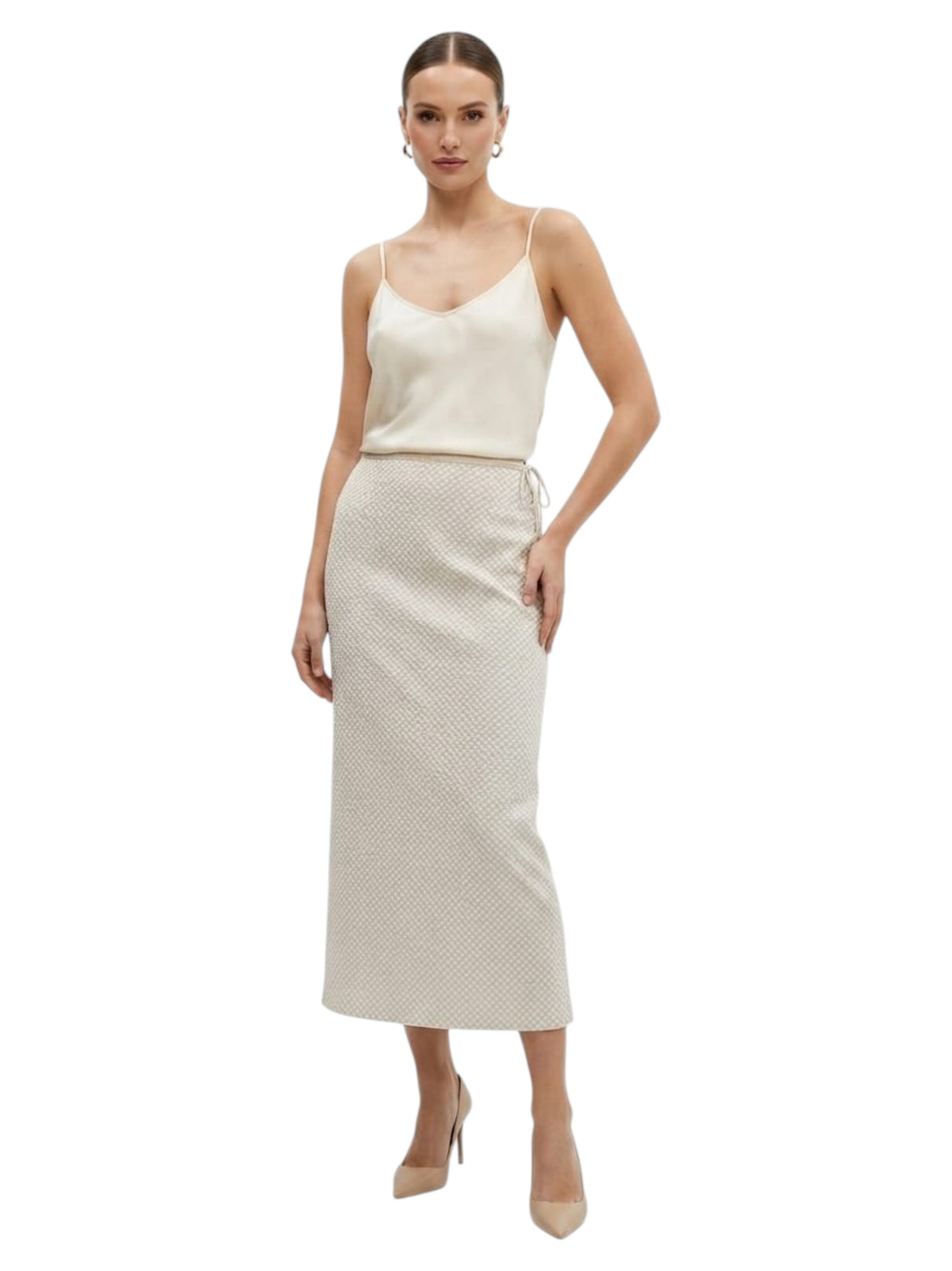 Image for Women's Plaid Skirt,Beige