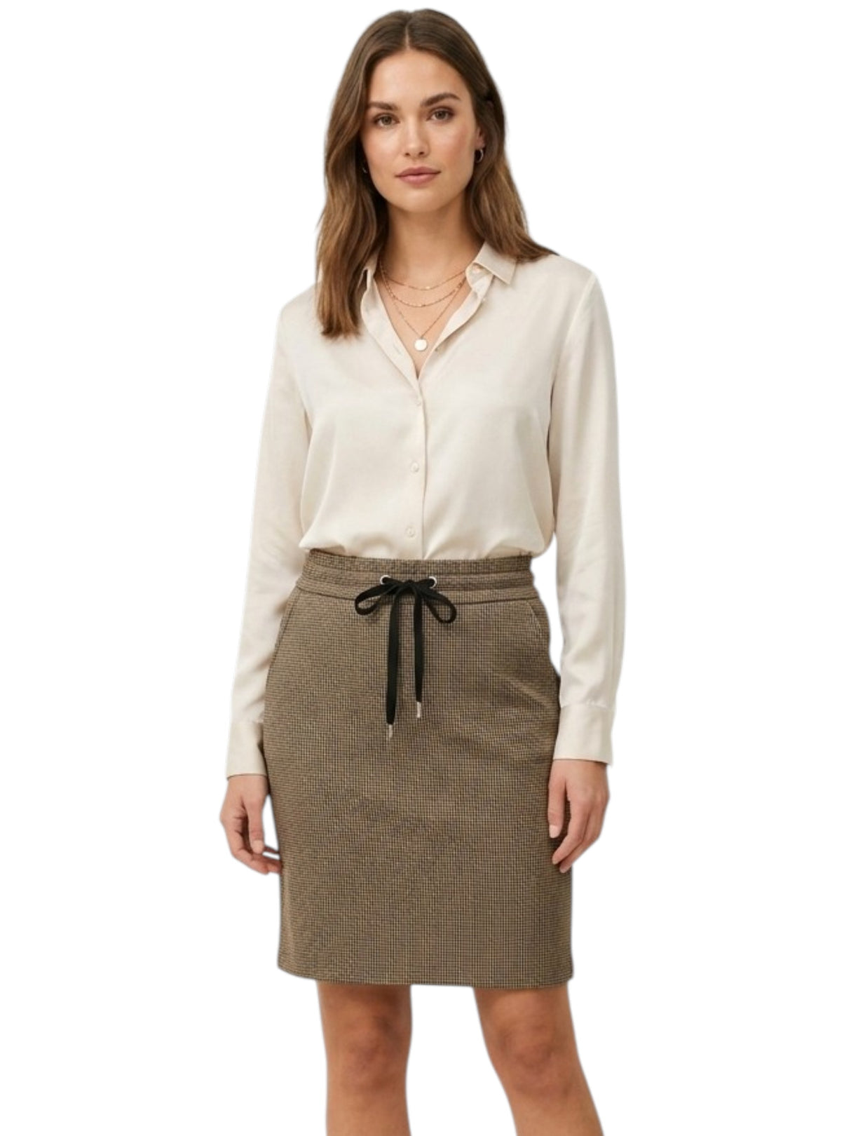 Image for Women's Textured Skirt,Brown