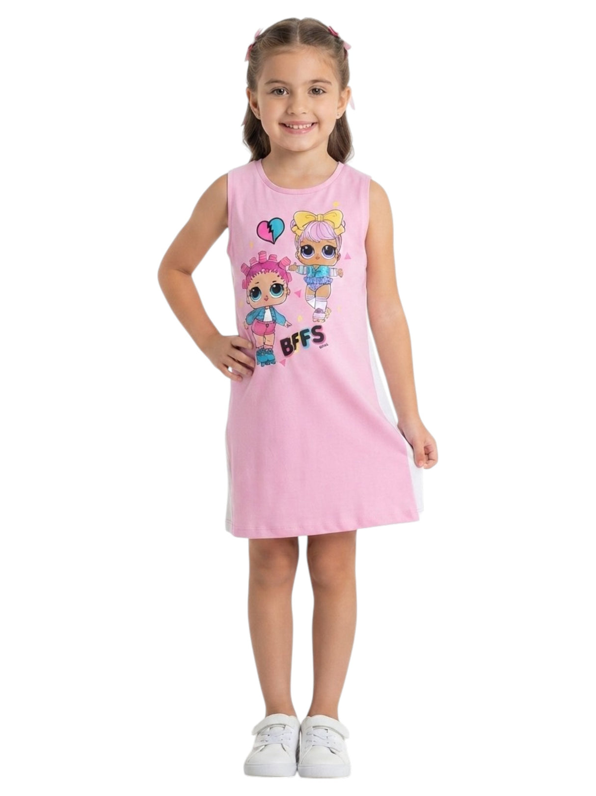 Image for Kids Girl's Printed Dress,Pink
