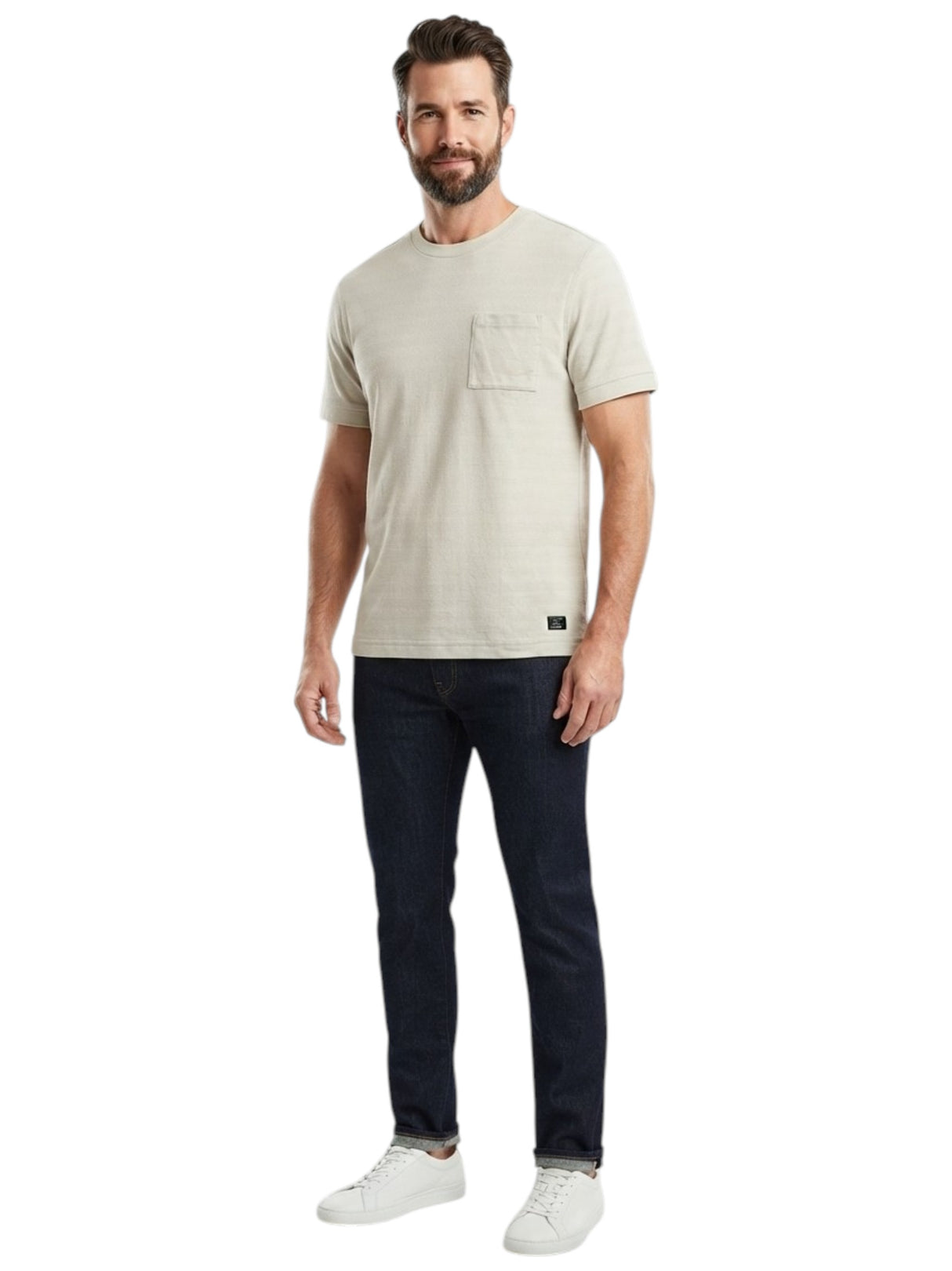 Image for Men's Textured Top,Light Grey