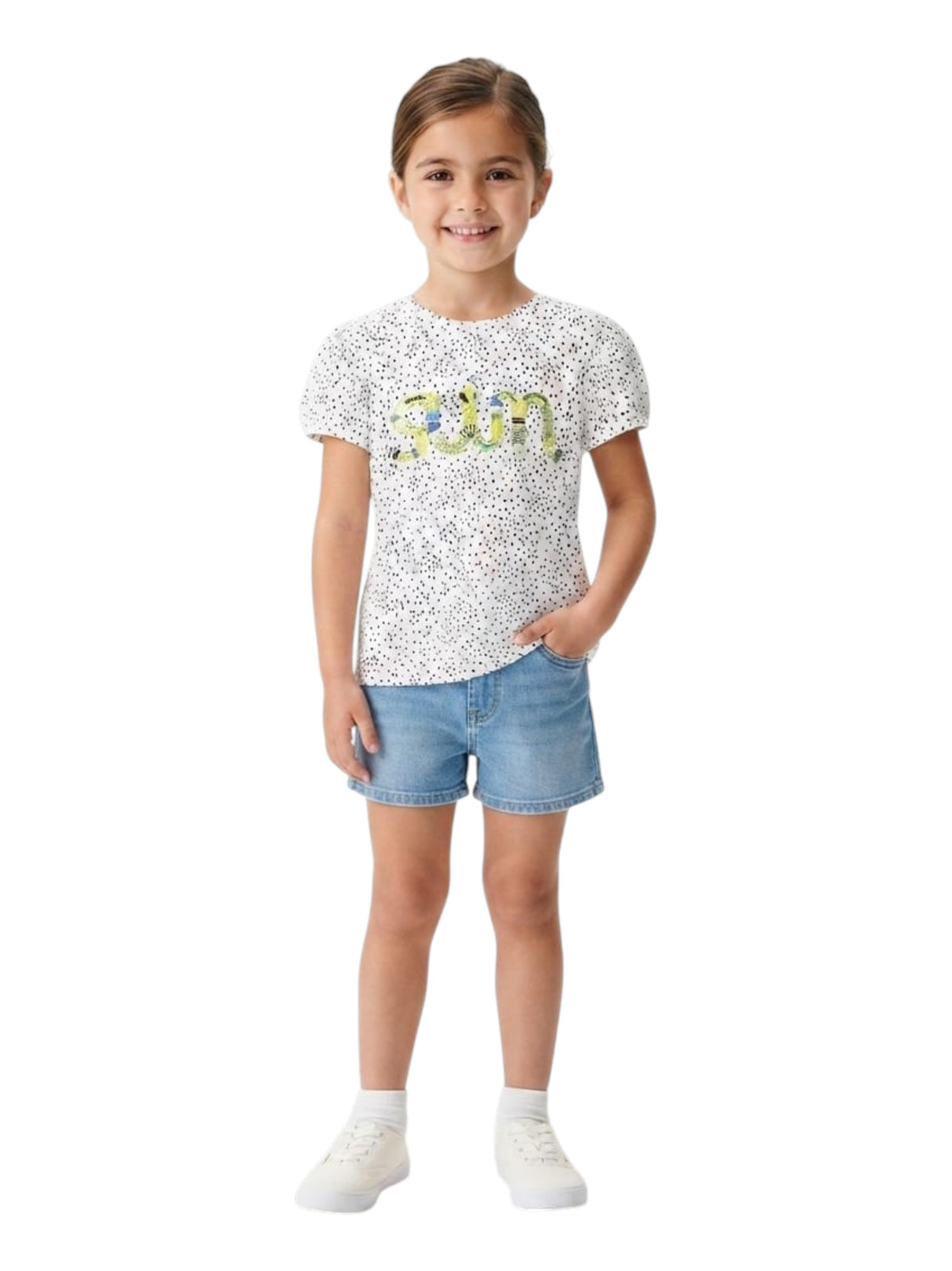 Image for Kids Girl's Printed Top,White