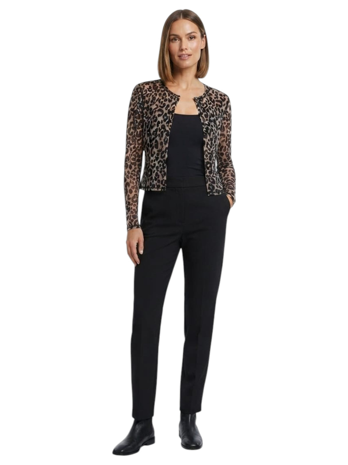 Image for Women's Printed Cardigan Top,Tiger