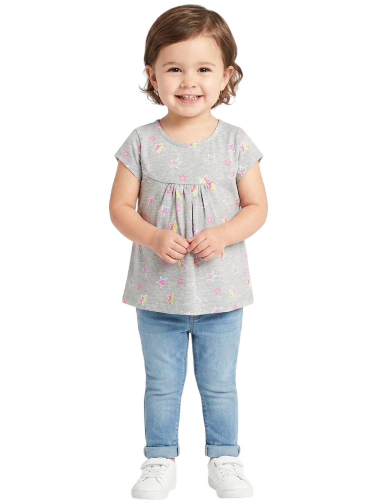 Image for Kids Girl's Printed Top,Grey