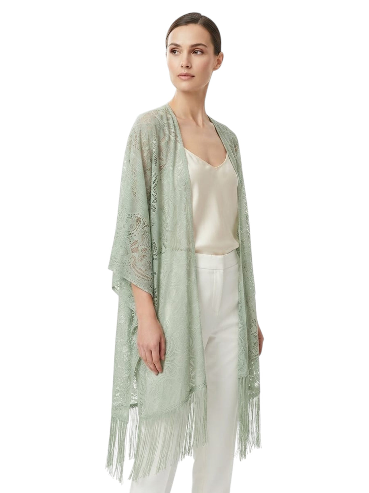 Image for Women's Lace Cardigan,Mint Green