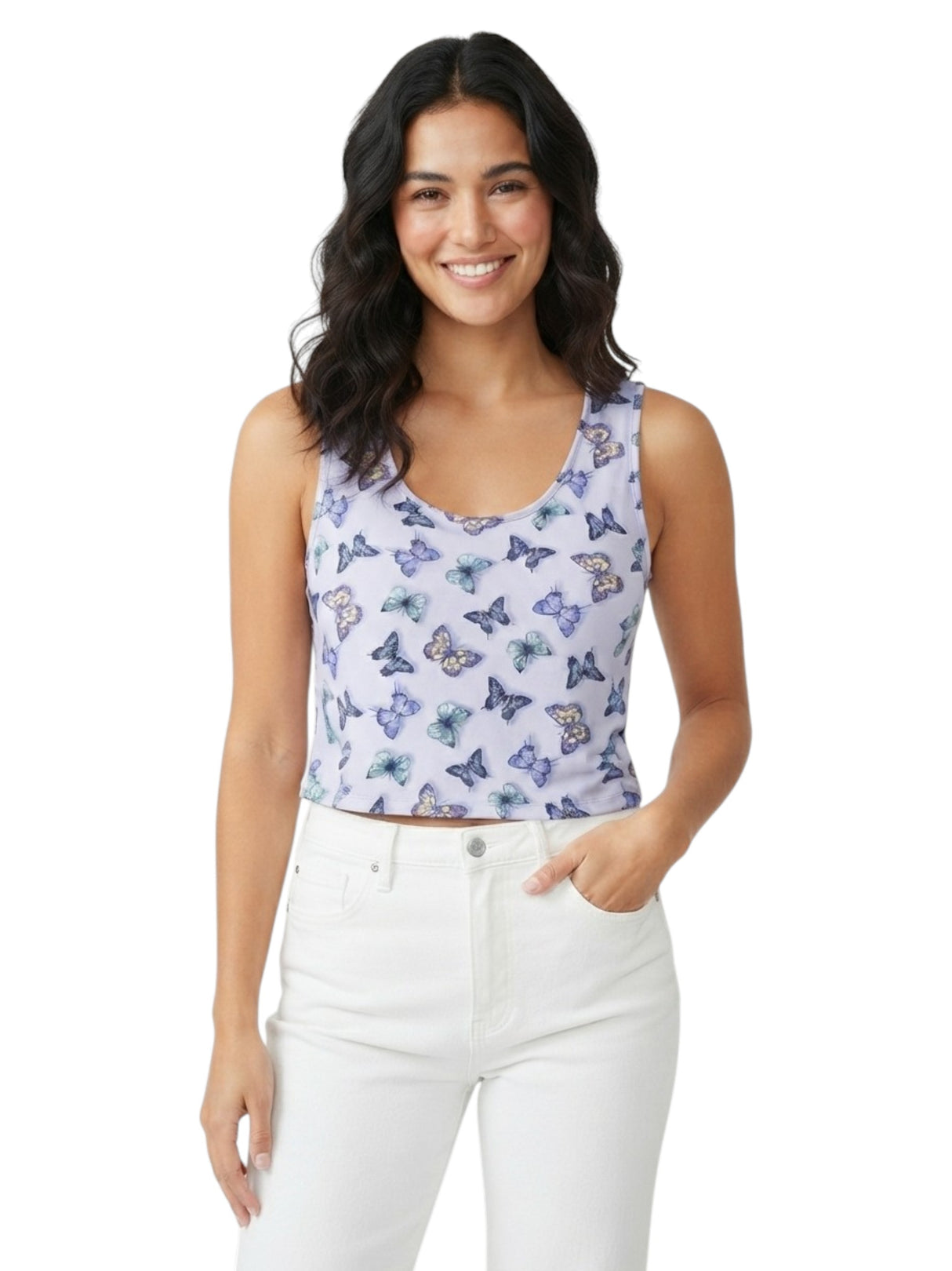 Image for Women's Printed Top,Blue