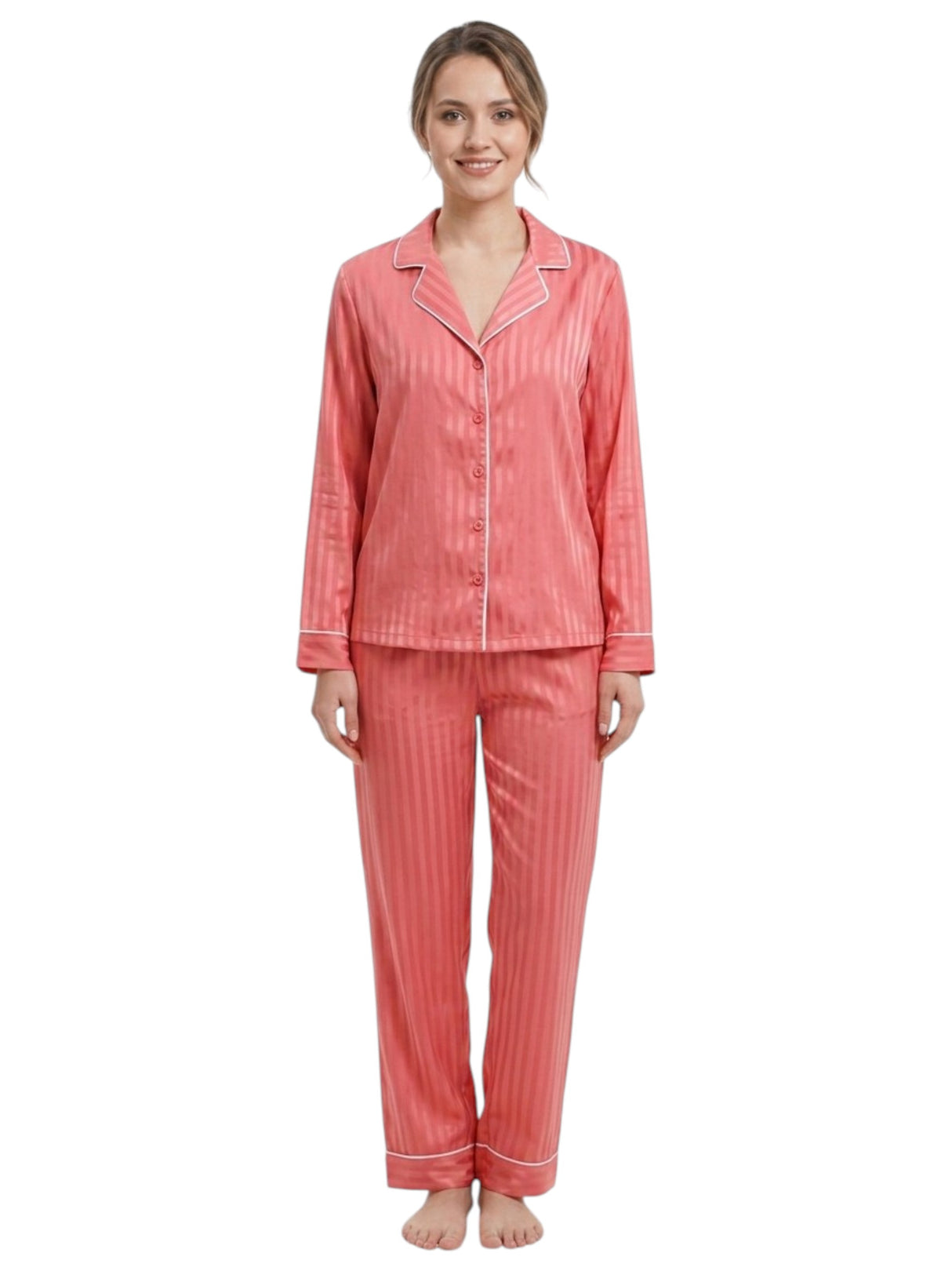 Image for Women's Printed Sleepwear Chemise,Pink