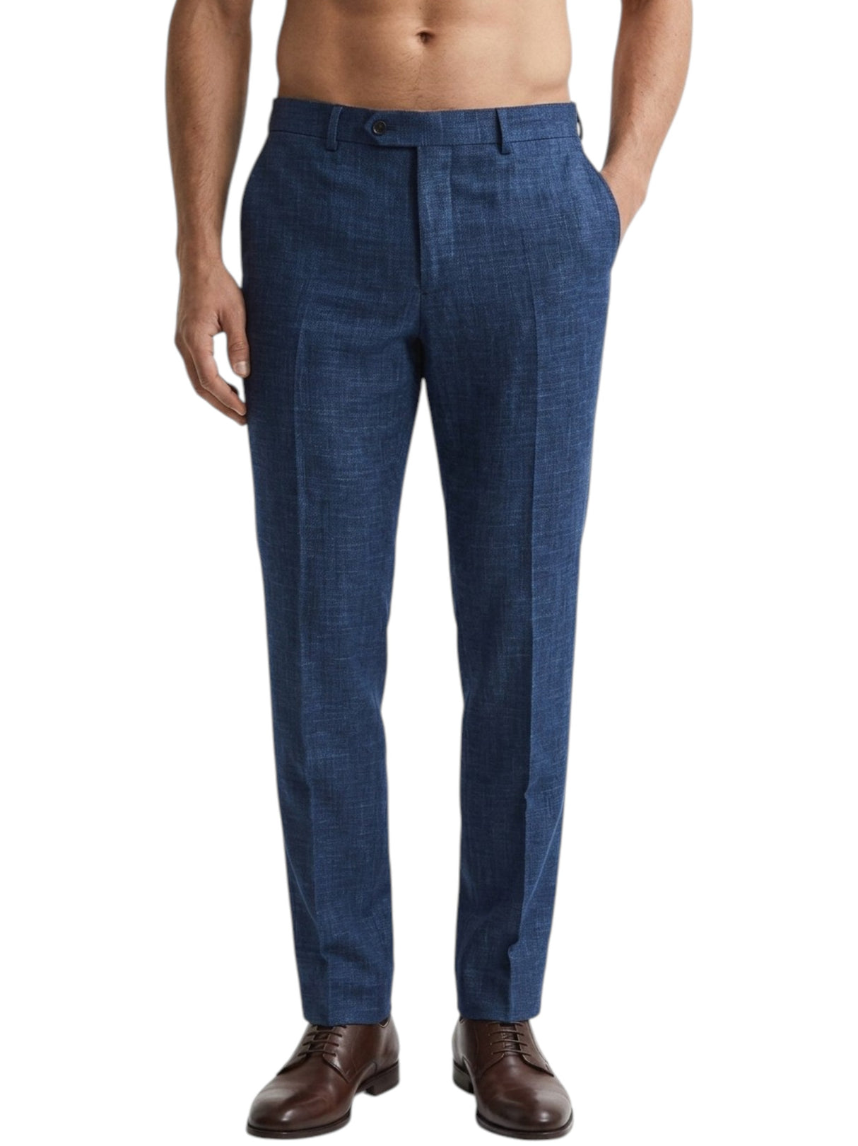Image for Men's Textured Classic Pants,Dark Blue