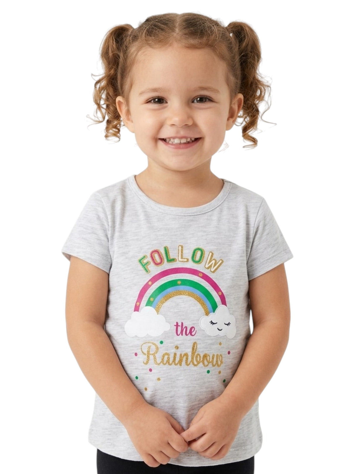 Image for Kids Girl's Printed Top,Grey