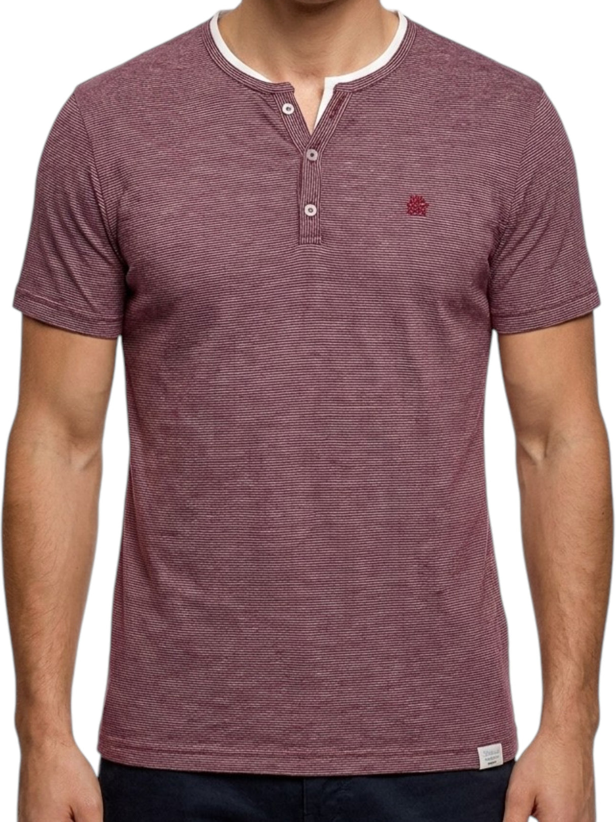 Image for Men's Stripped Top,Burgandy