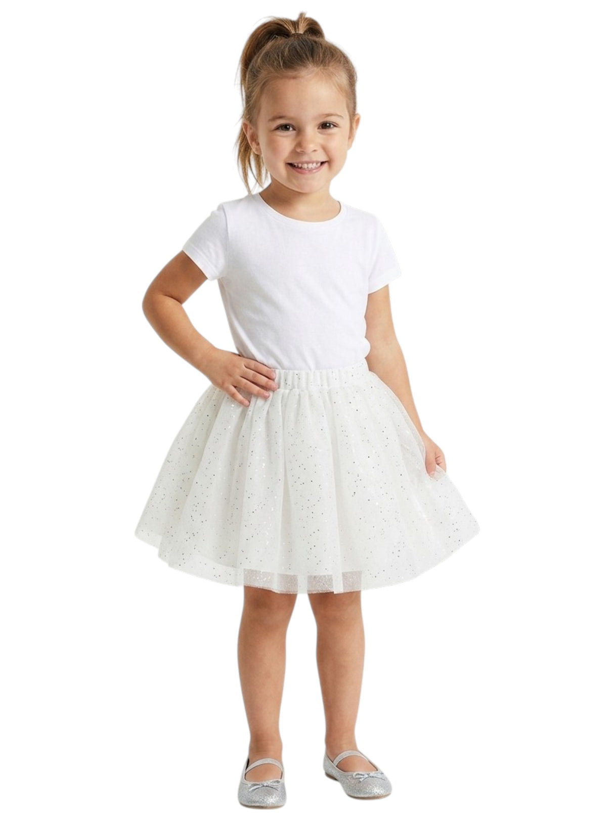 Image for Girl's Textured Skirt,White