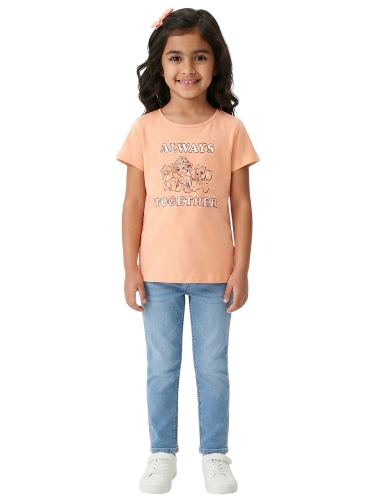 Image for Kids Girl's Printed Top,Orange