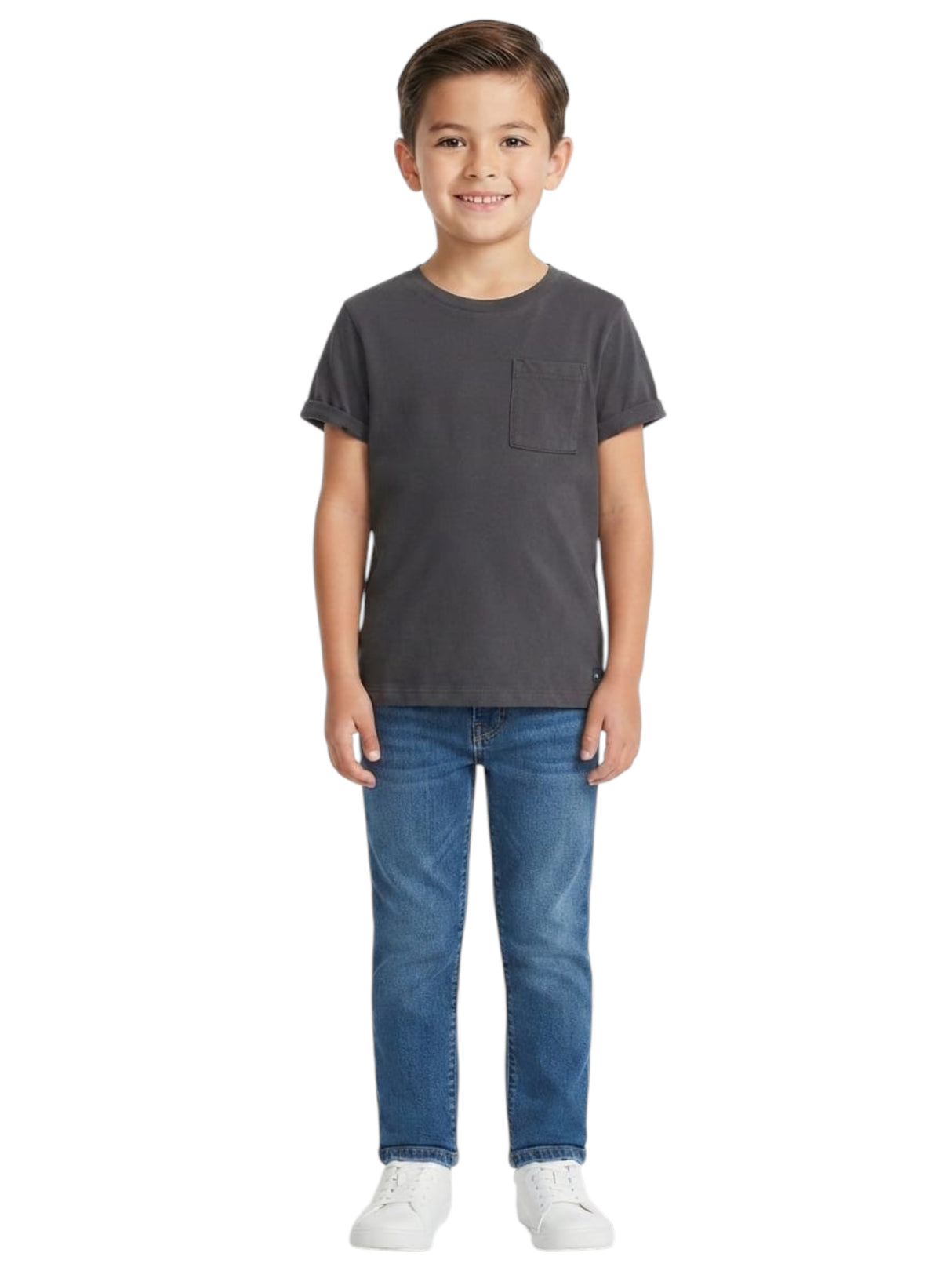 Image for Kids Boy's Plain Top,Grey