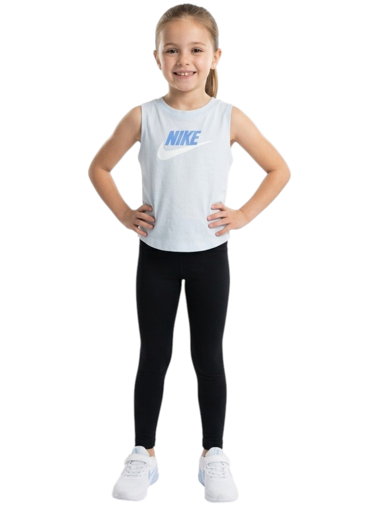 Image for Kids Girl's Printed Sport Top,Light Blue