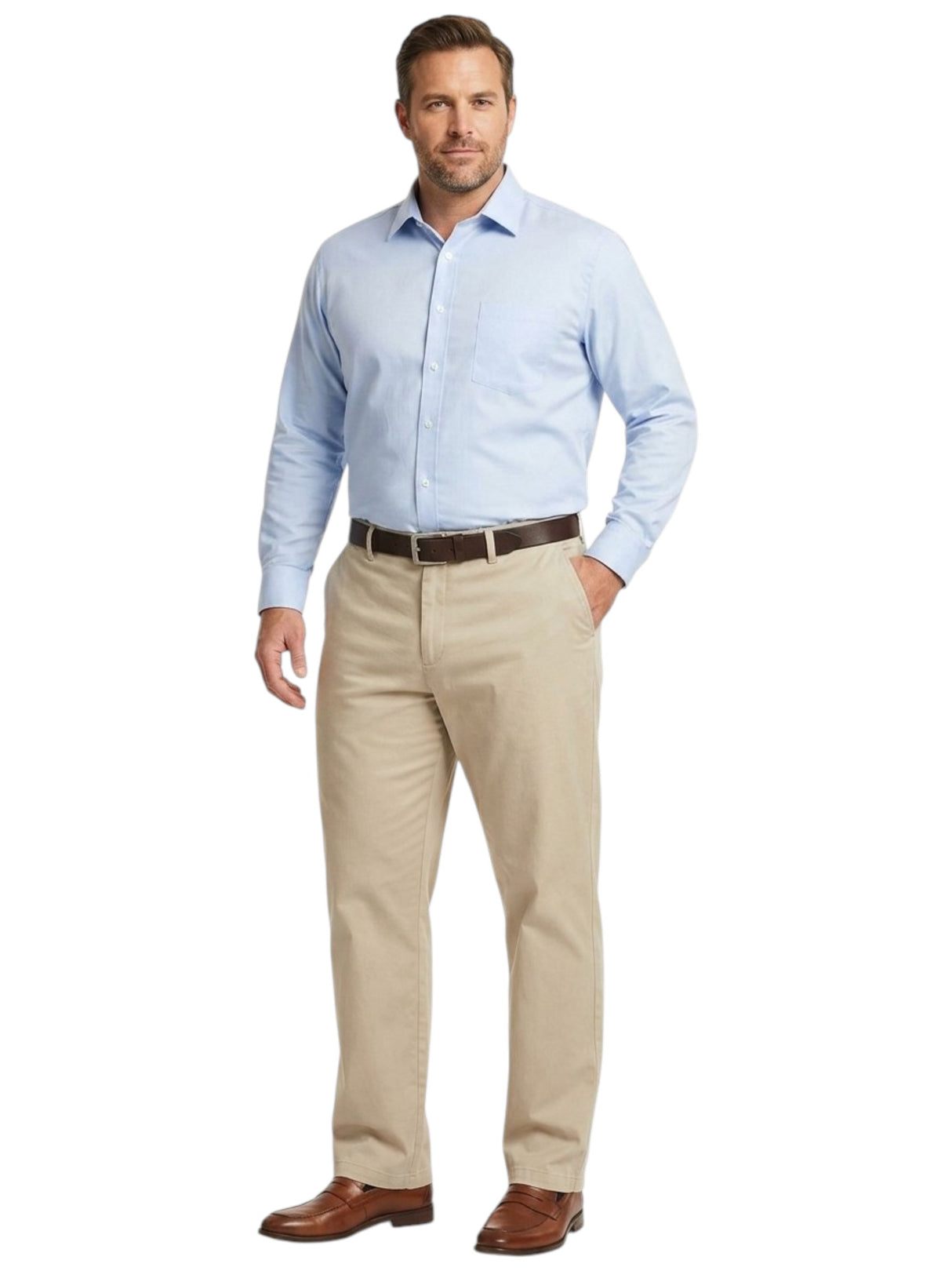 Image for Men's Plain Casual Pants,Beige