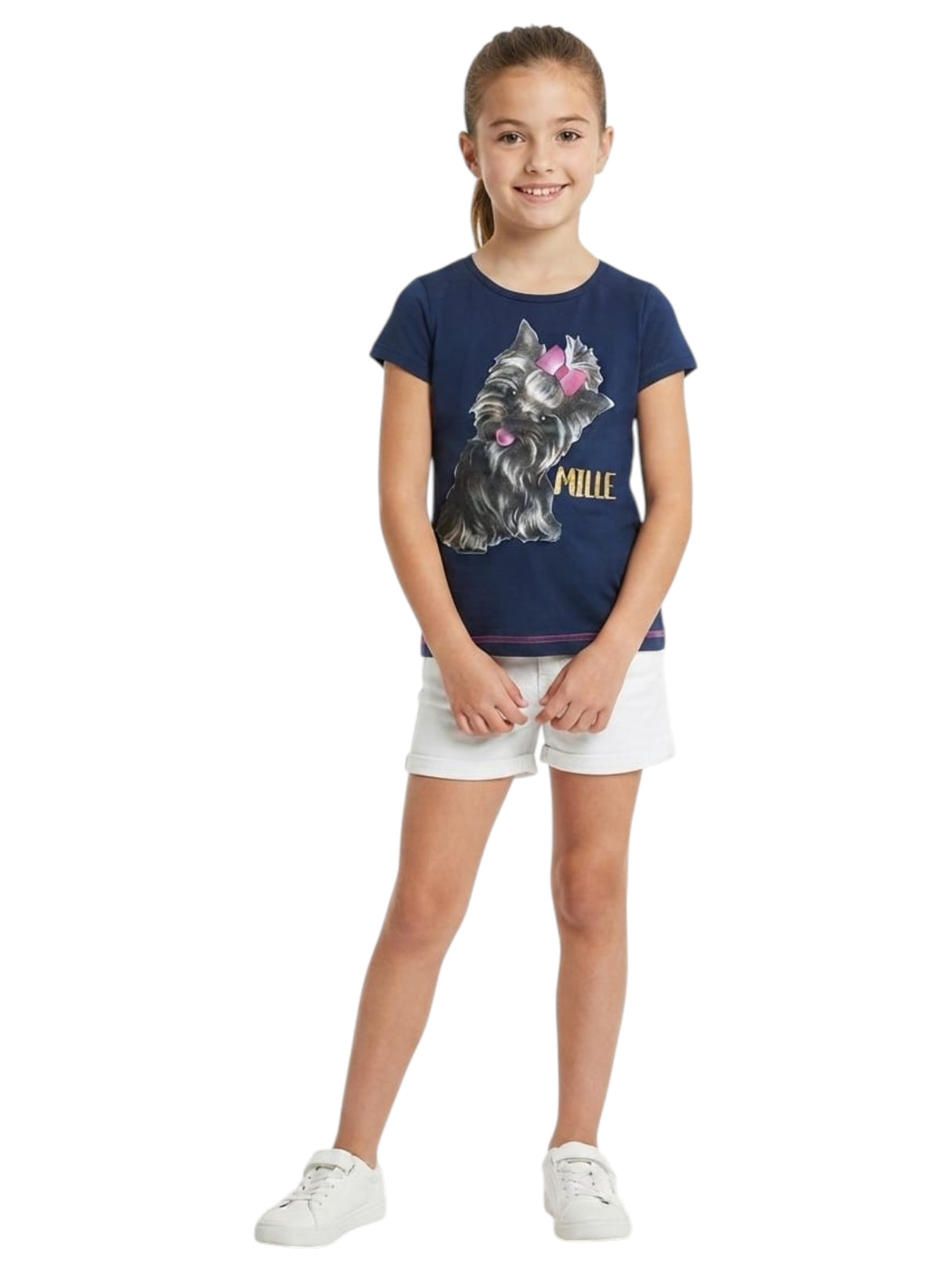 Image for Kids Girl's Printed Top,Navy