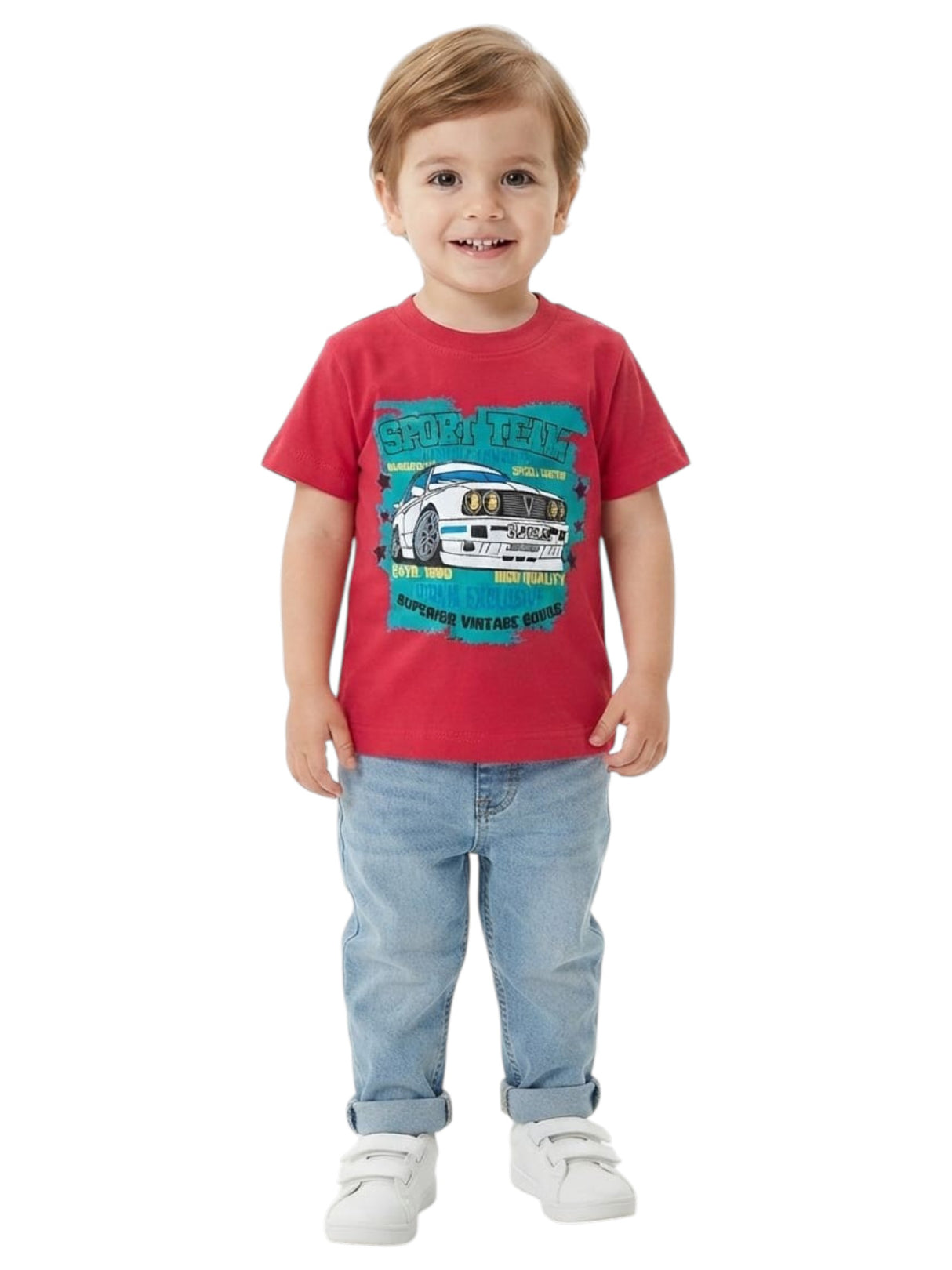 Image for Kids Boy's Printed Top,Red