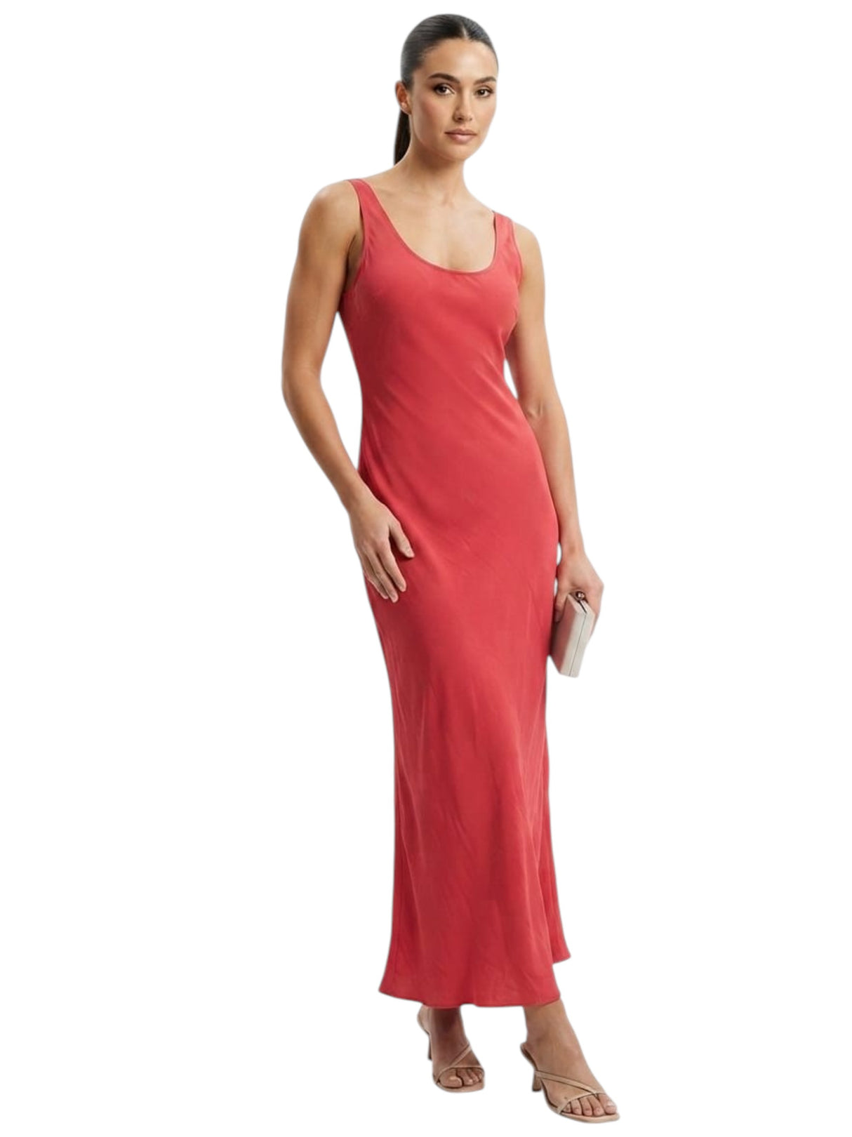 Image for Women's Plain Solid Dress,Red