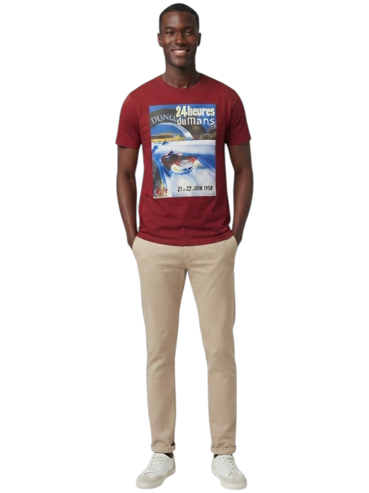 Image for Men's Printed Top,Burgandy