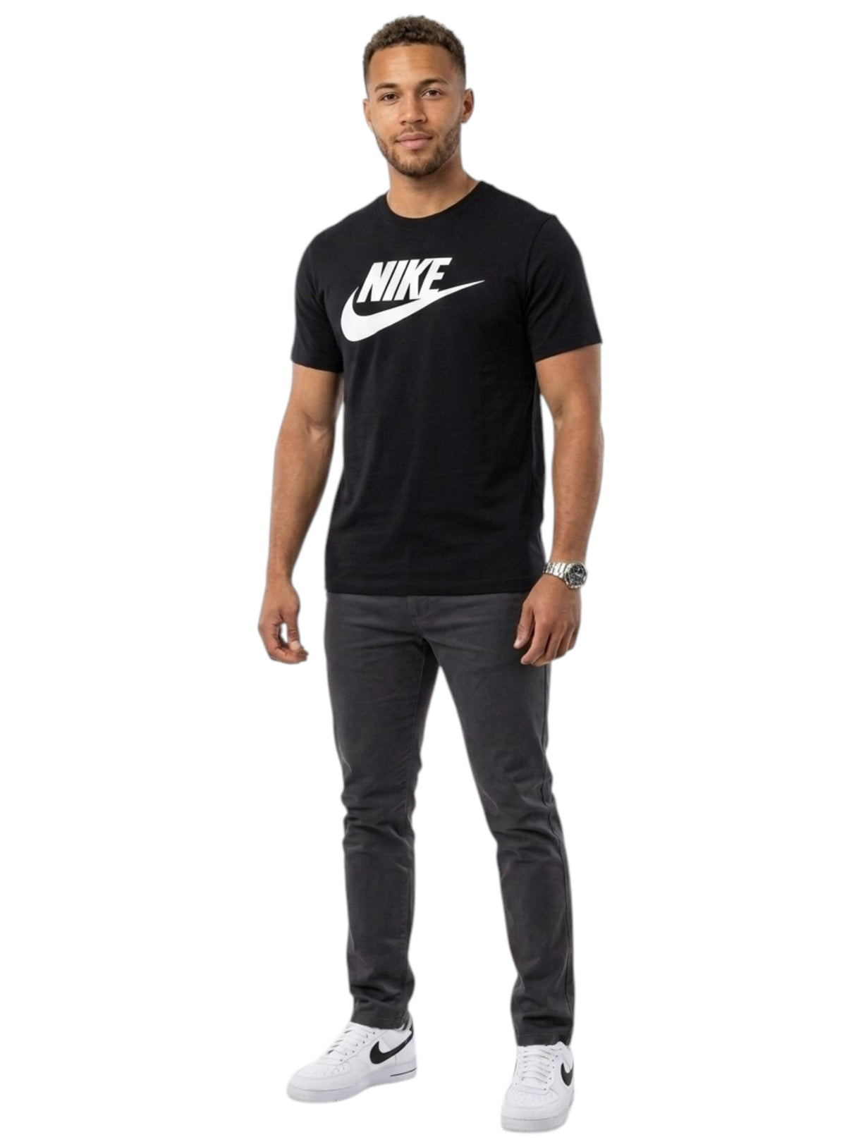 Image for Men's Brand Logo Printed Top,Black