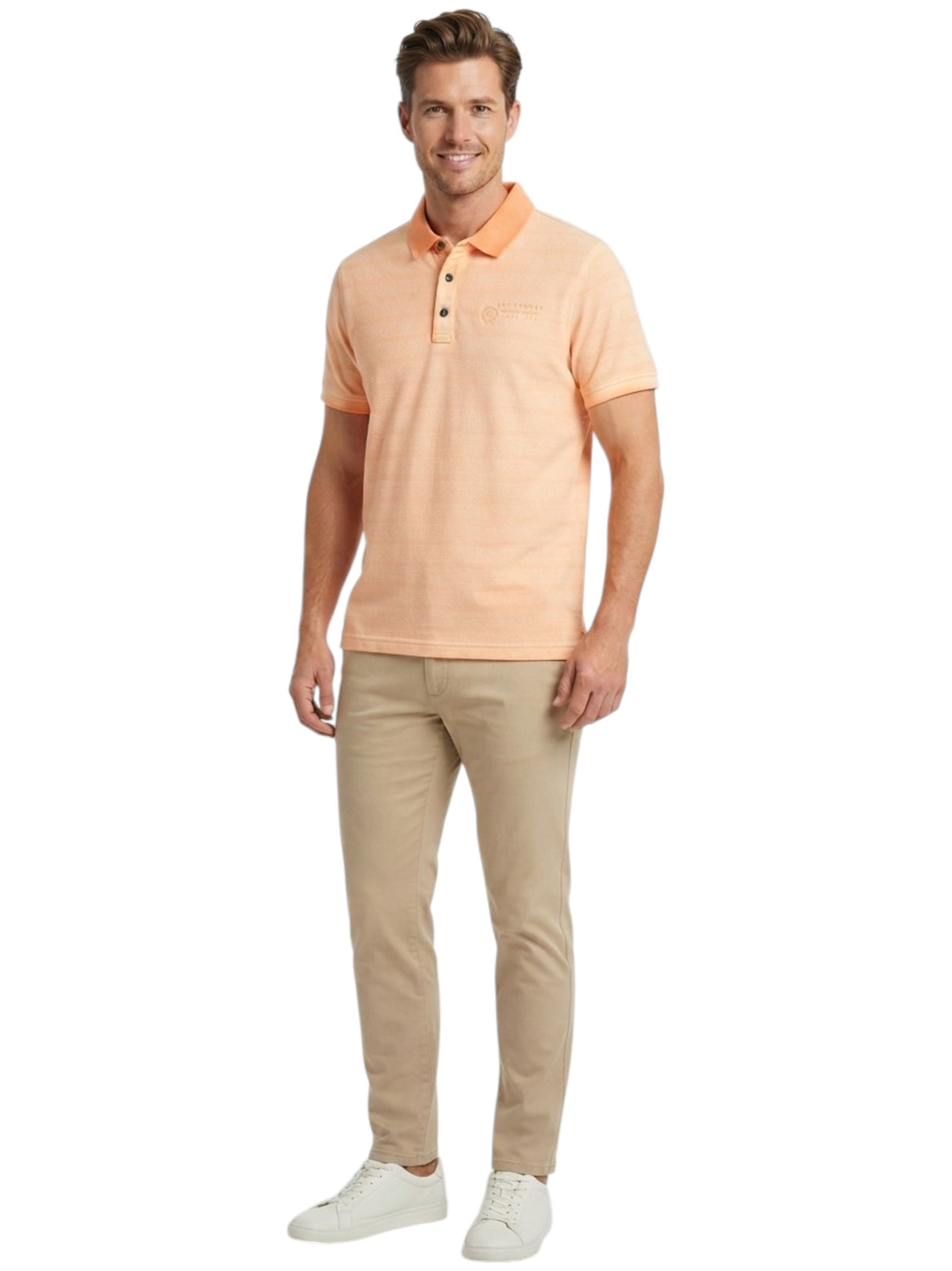 Image for Men's Textured Top,Light Orange