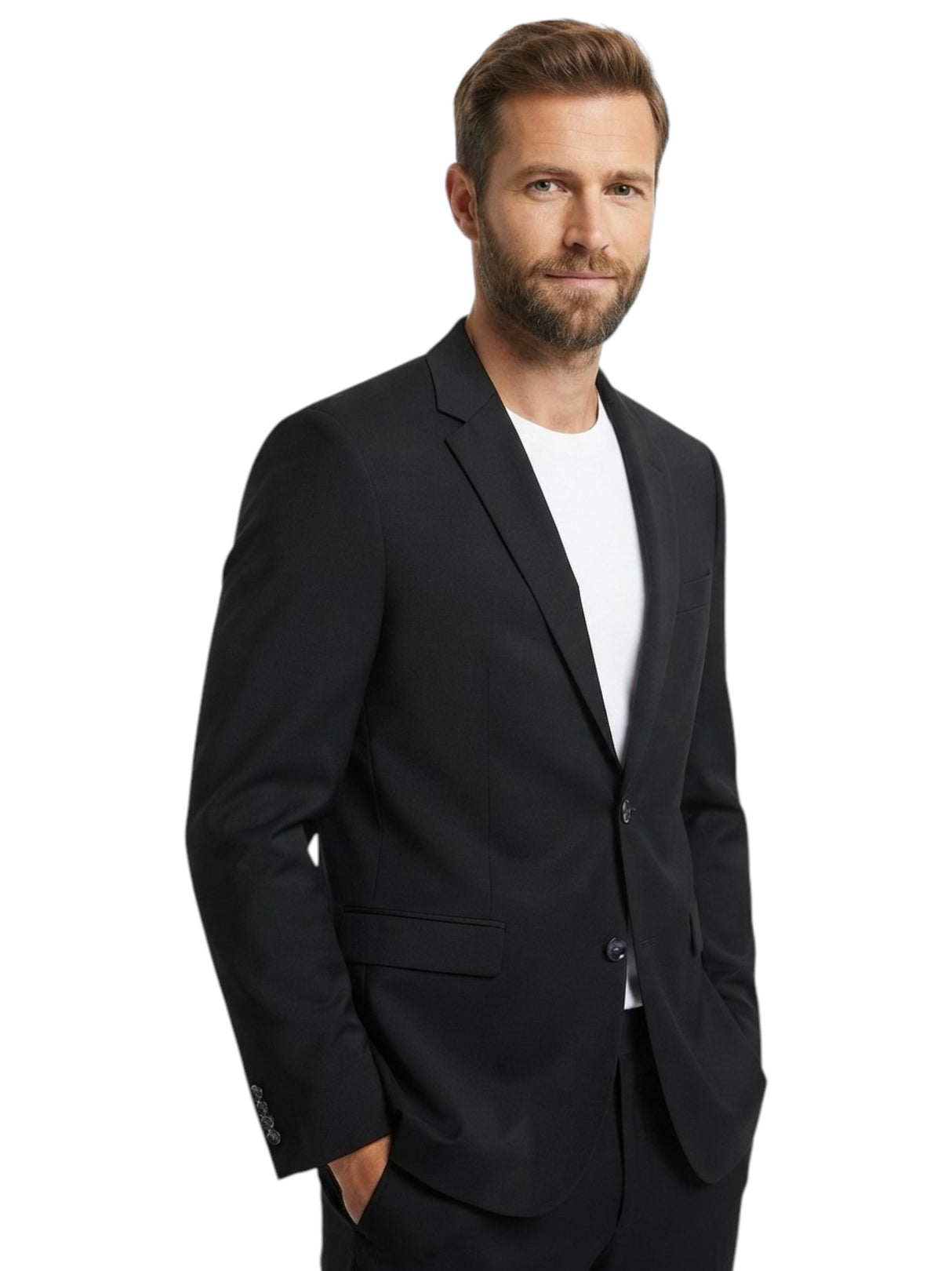 Image for Men's Plain Blazers,Black
