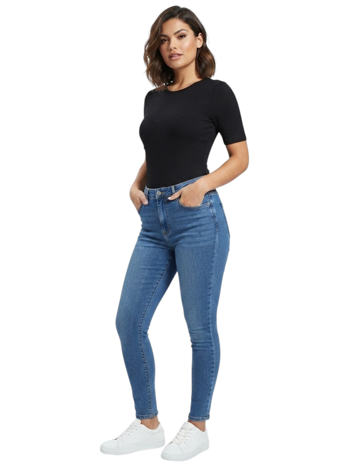 Image for Women's Plain Bodysuit,Black
