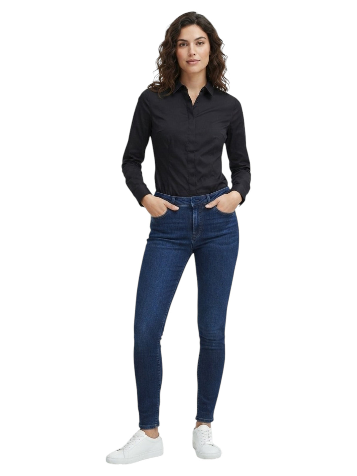 Image for Women's Plain Dress-Shirt,Black