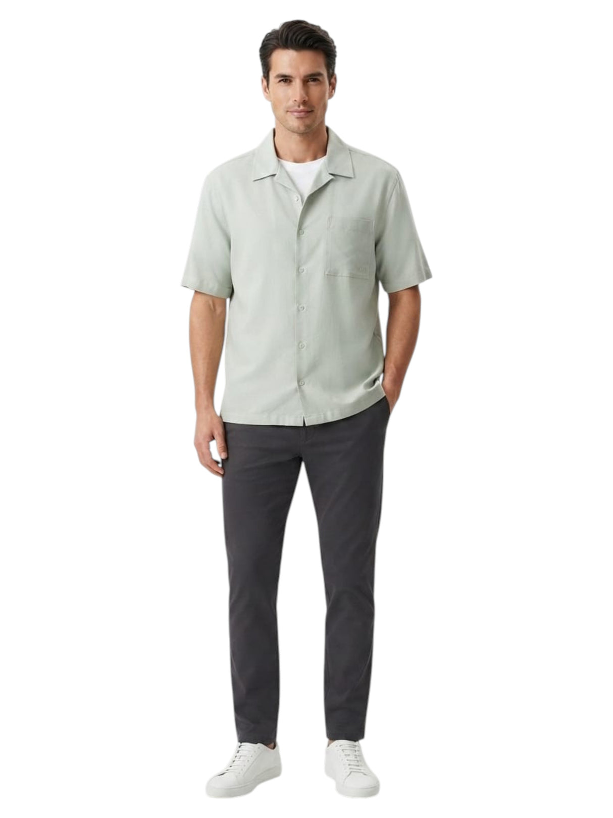 Image for Men's Plain Dress-Shirt,Mint