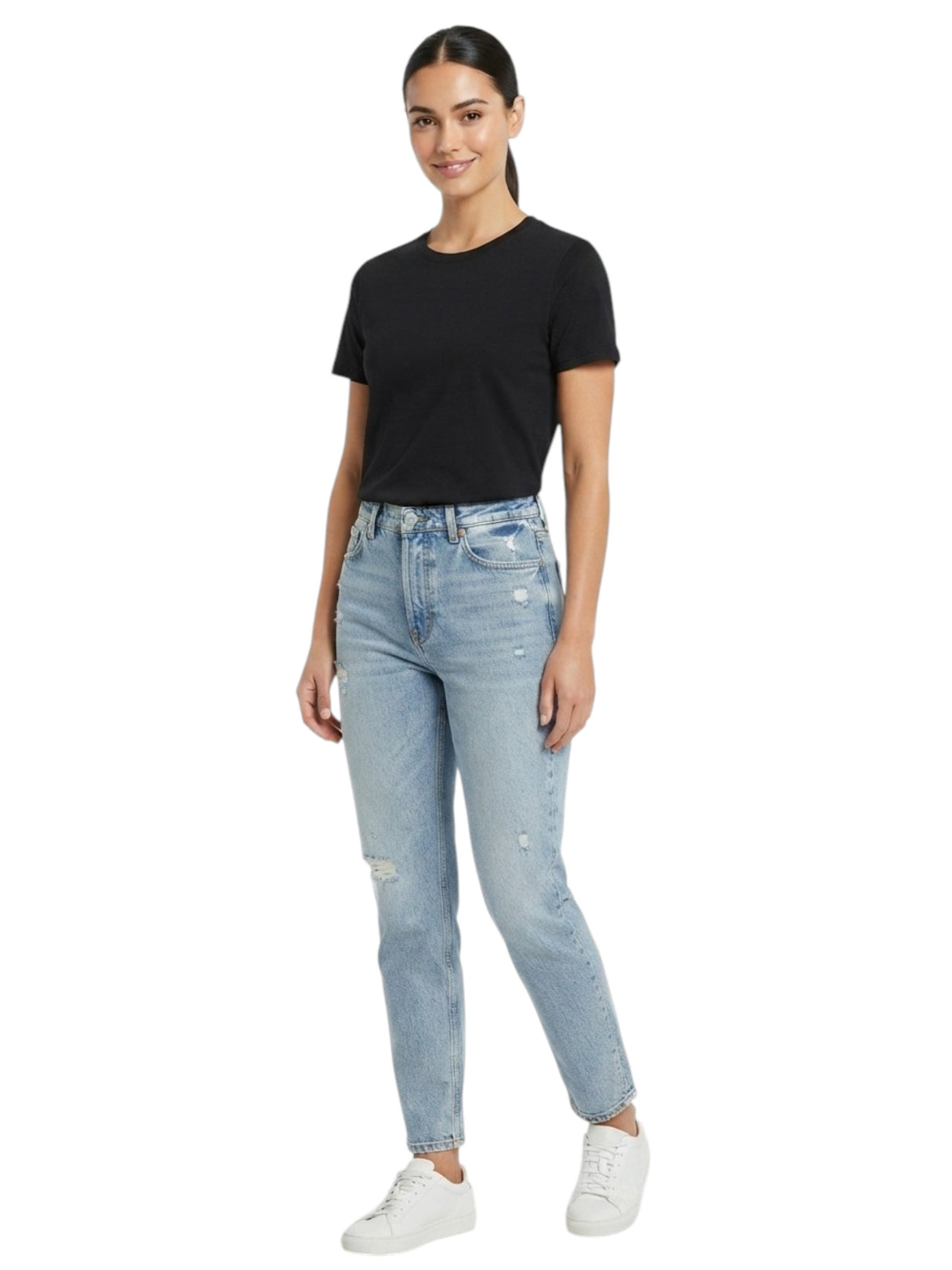 Image for Women's Plain Solid Top,Black
