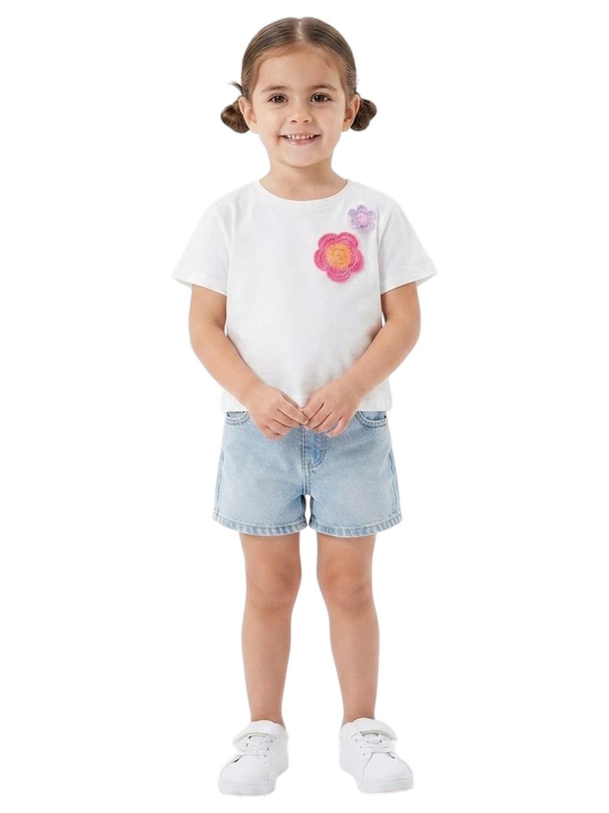 Image for Kids Girl's Floral Printed Top,White