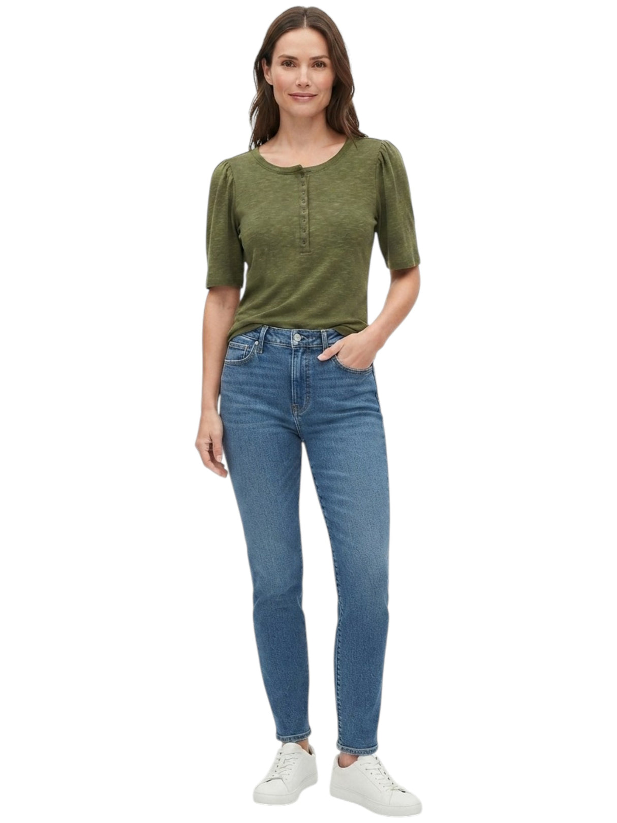 Image for Women's Textured Top,Olive