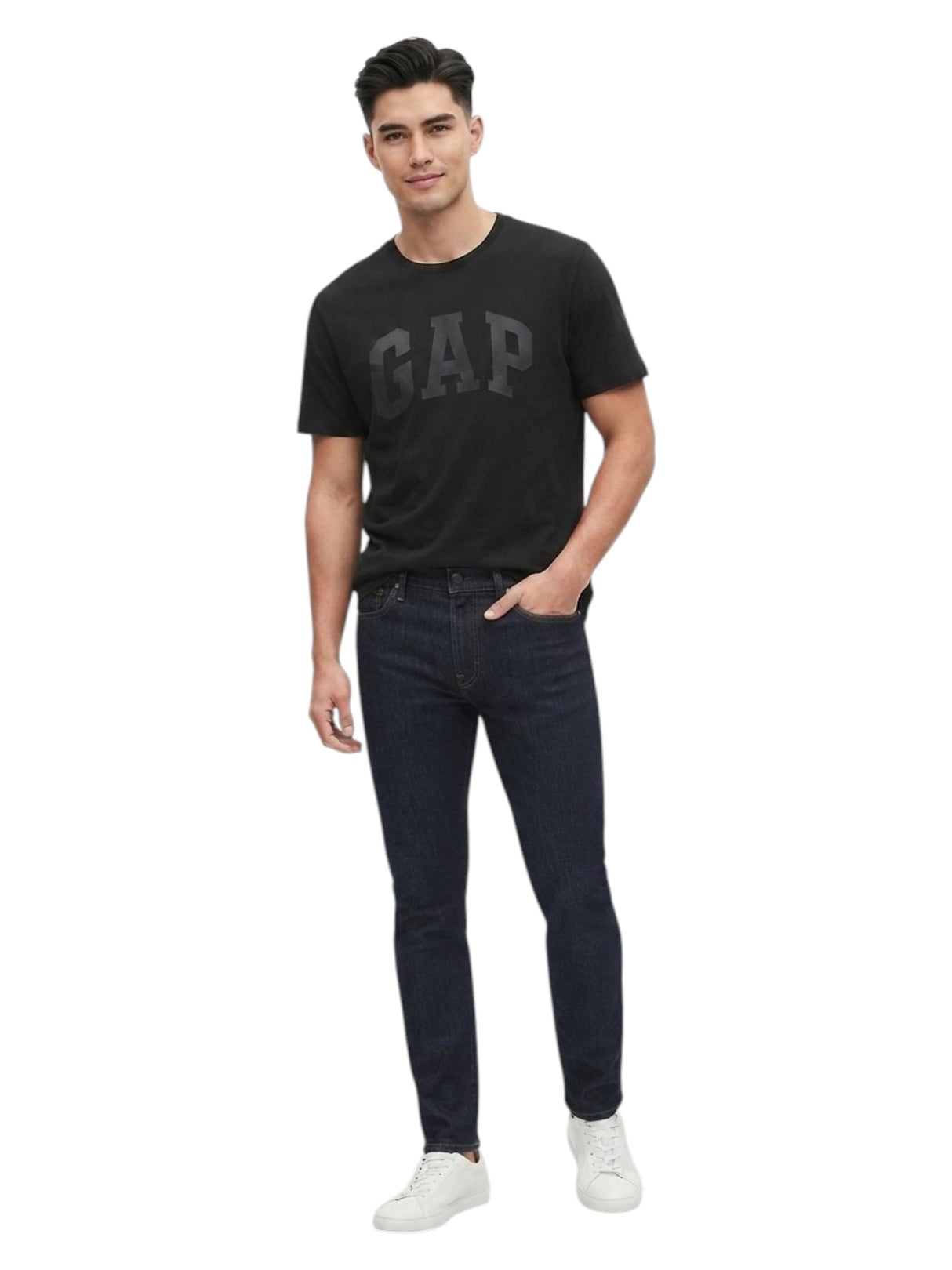 Image for Men's Brand Logo Printed Top,Black