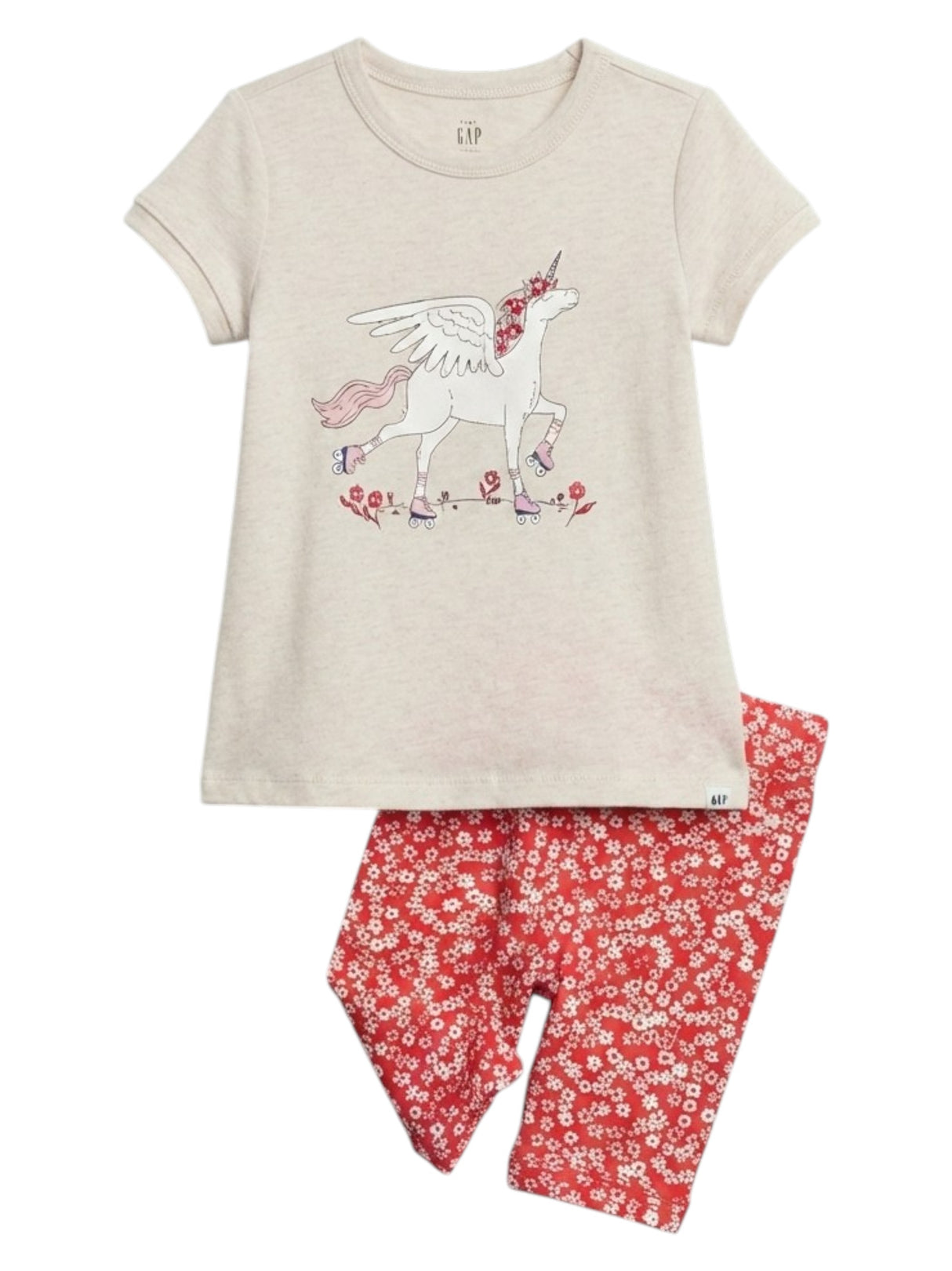 Image for Kids Girl's Printed Set 2Pieces,Beige/Red