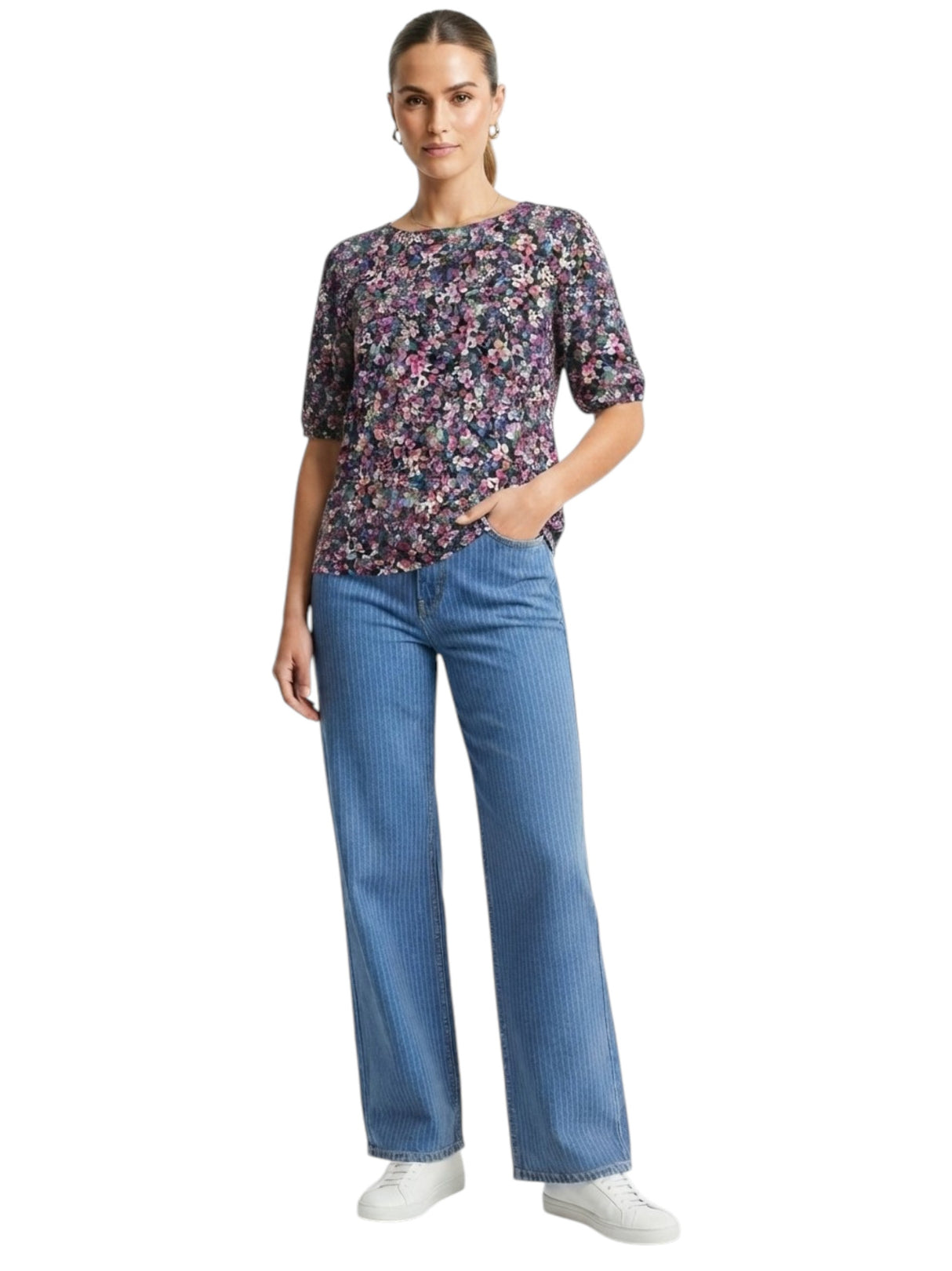 Image for Women's Floral Printed Top,Multi