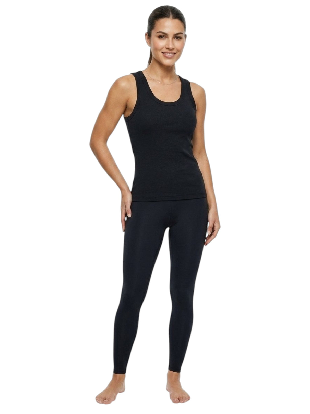 Image for Women's Ribbed Sport Top,Black