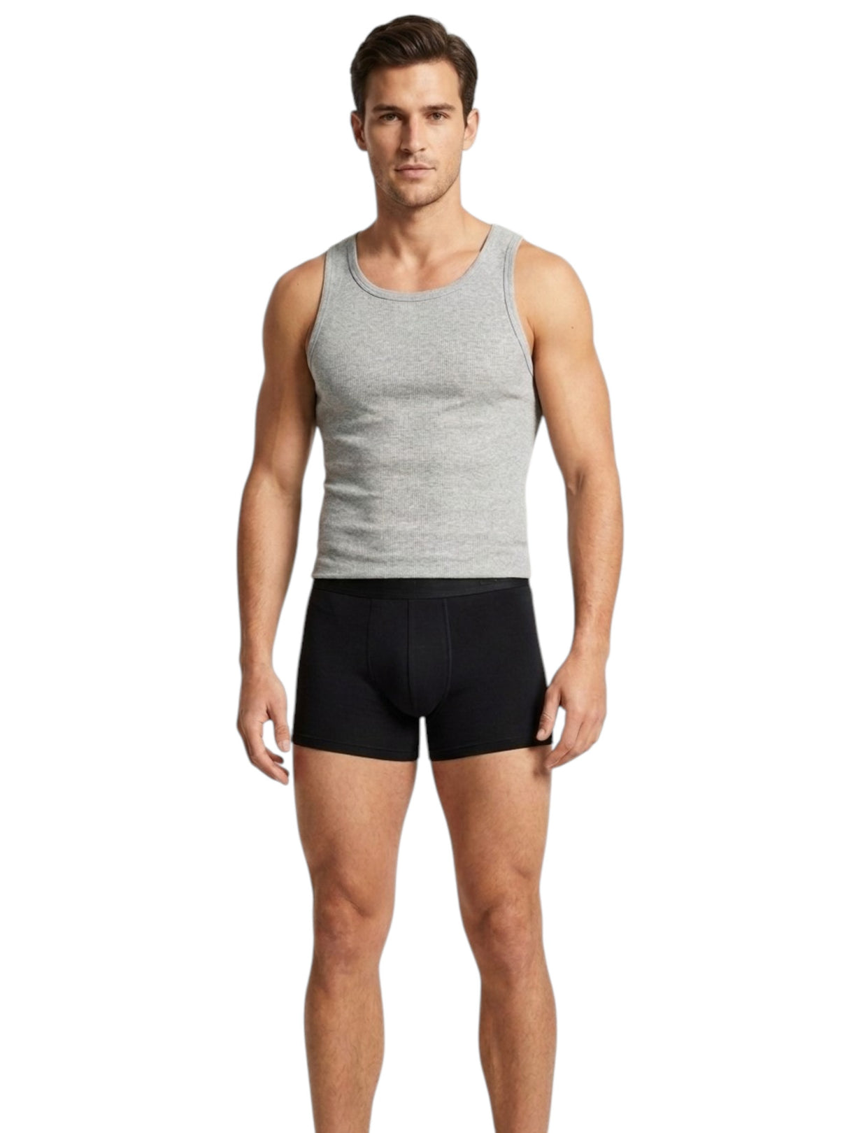 Image for Men's Ribbed Tank Top,Grey