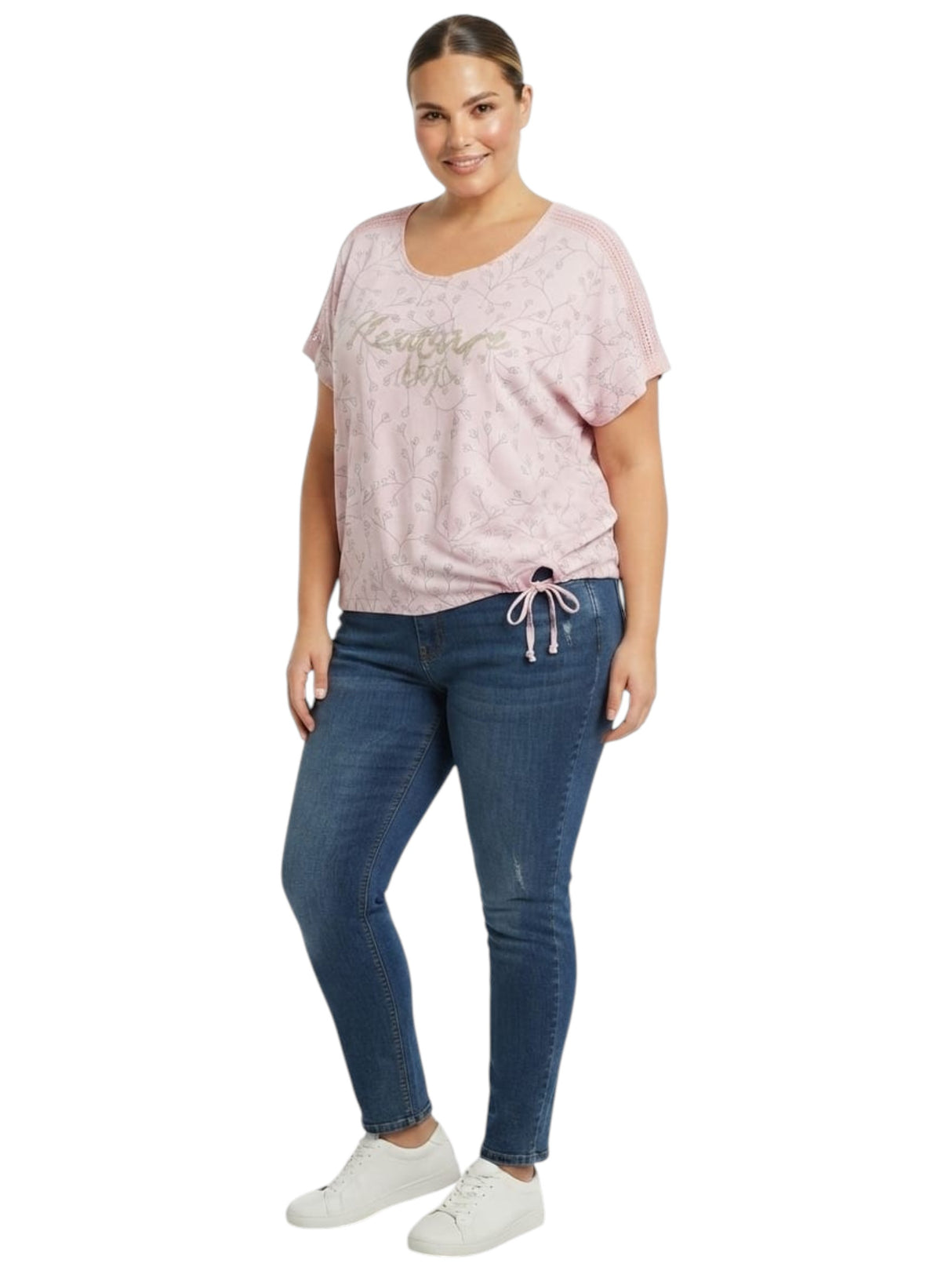 Image for Women's Printed Top,Light Pink