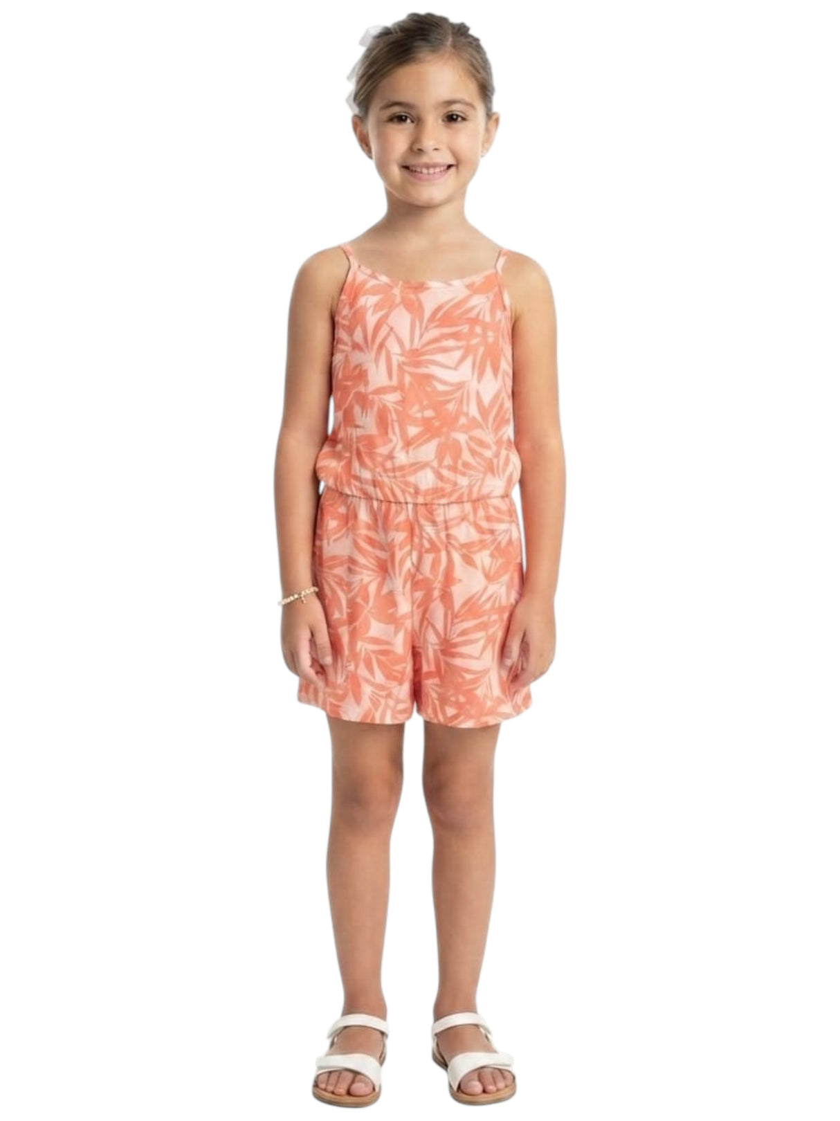 Image for Kids Girl's Printed Jumpsuit,Orange