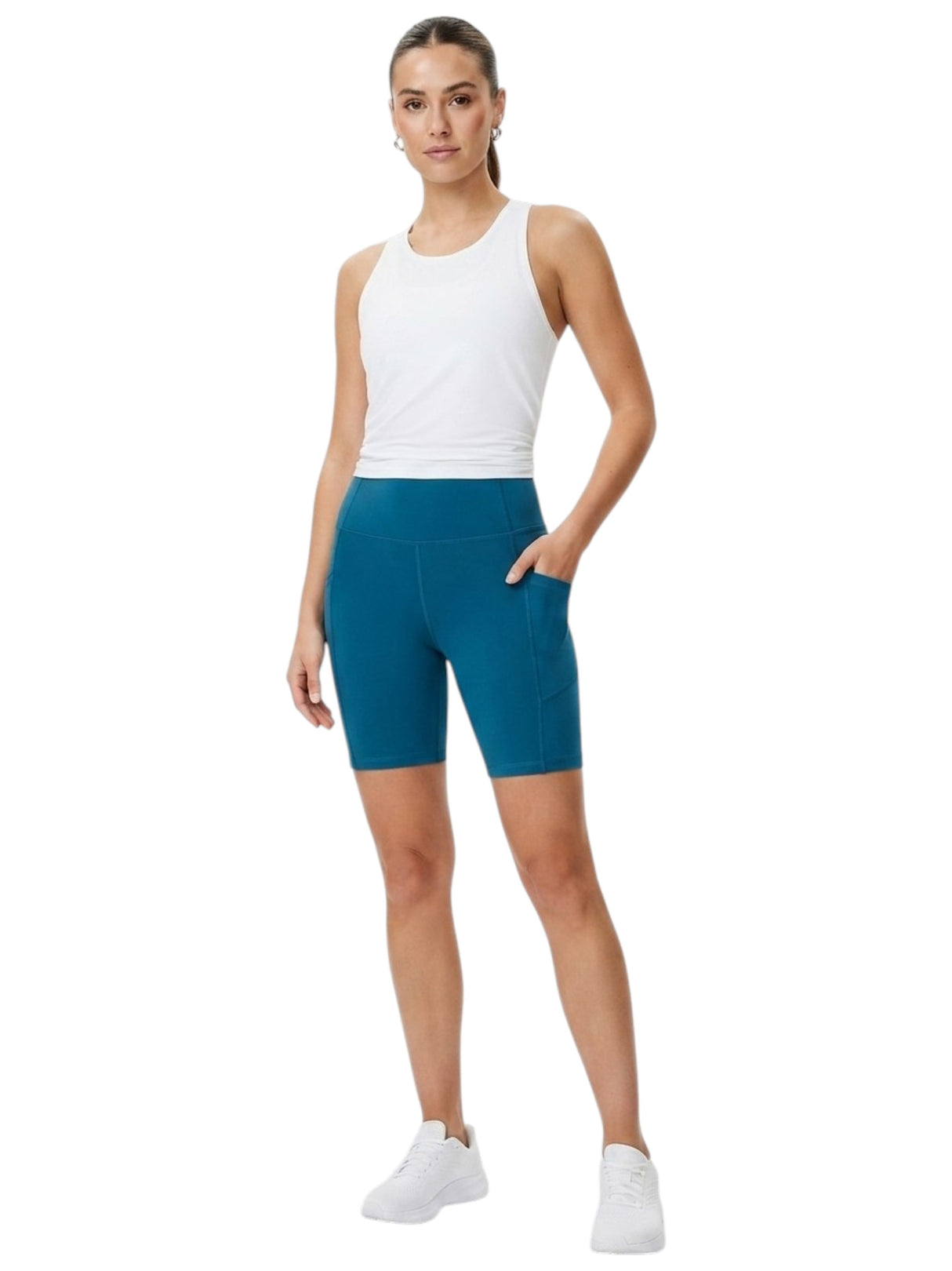 Image for Women's Plain Legging Short,Dark Blue