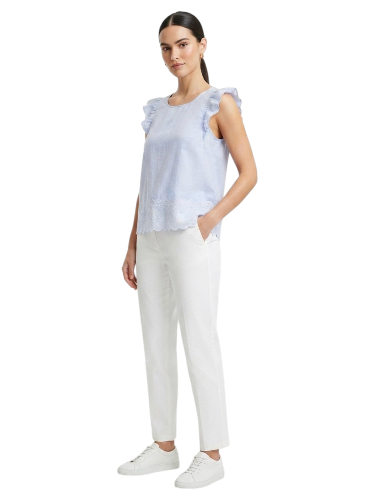 Image for Women's Stripped Top,Light Purple