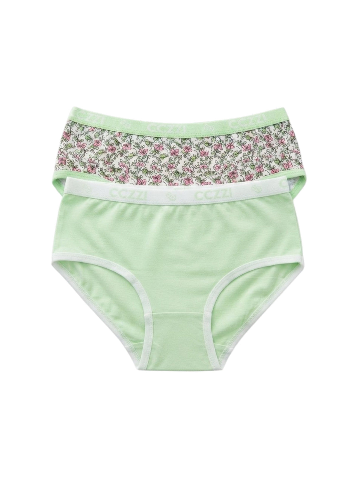 Image for Kids Girl's Floral Printed Slip Set 2Pieces,Light Green