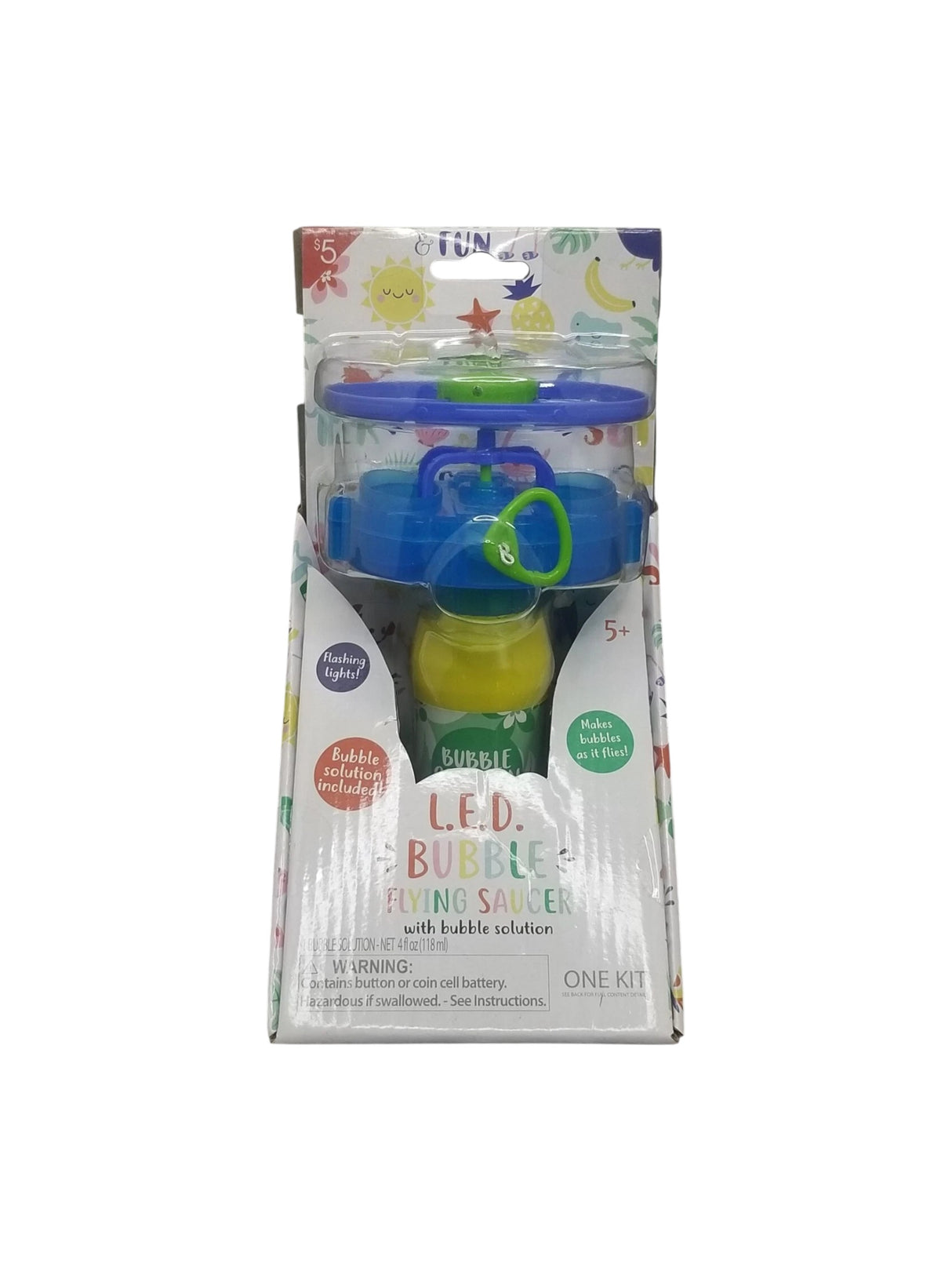 Image for Led Bubble Flying Saucer Toy