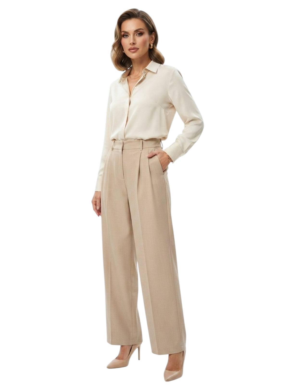 Image for Women's Plain Classic Pant,Beige