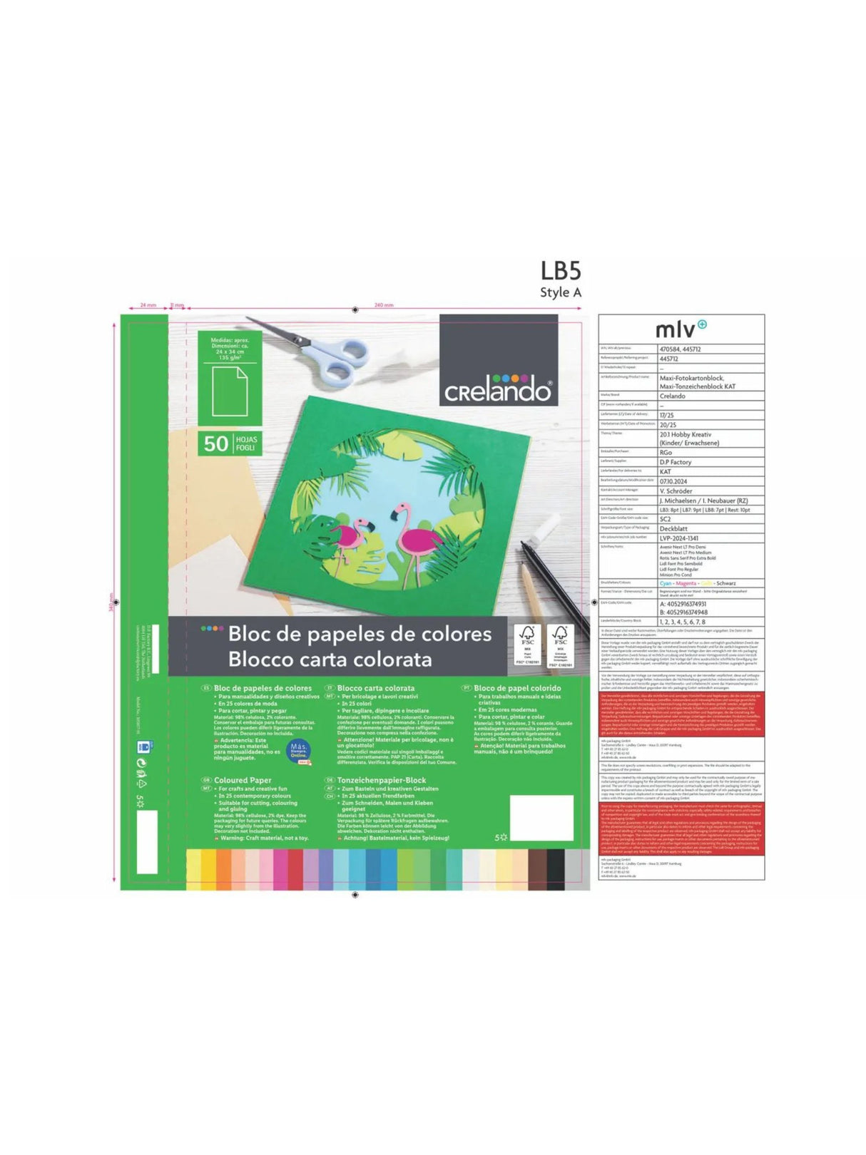 Image for Colored Drawing Paper Pad