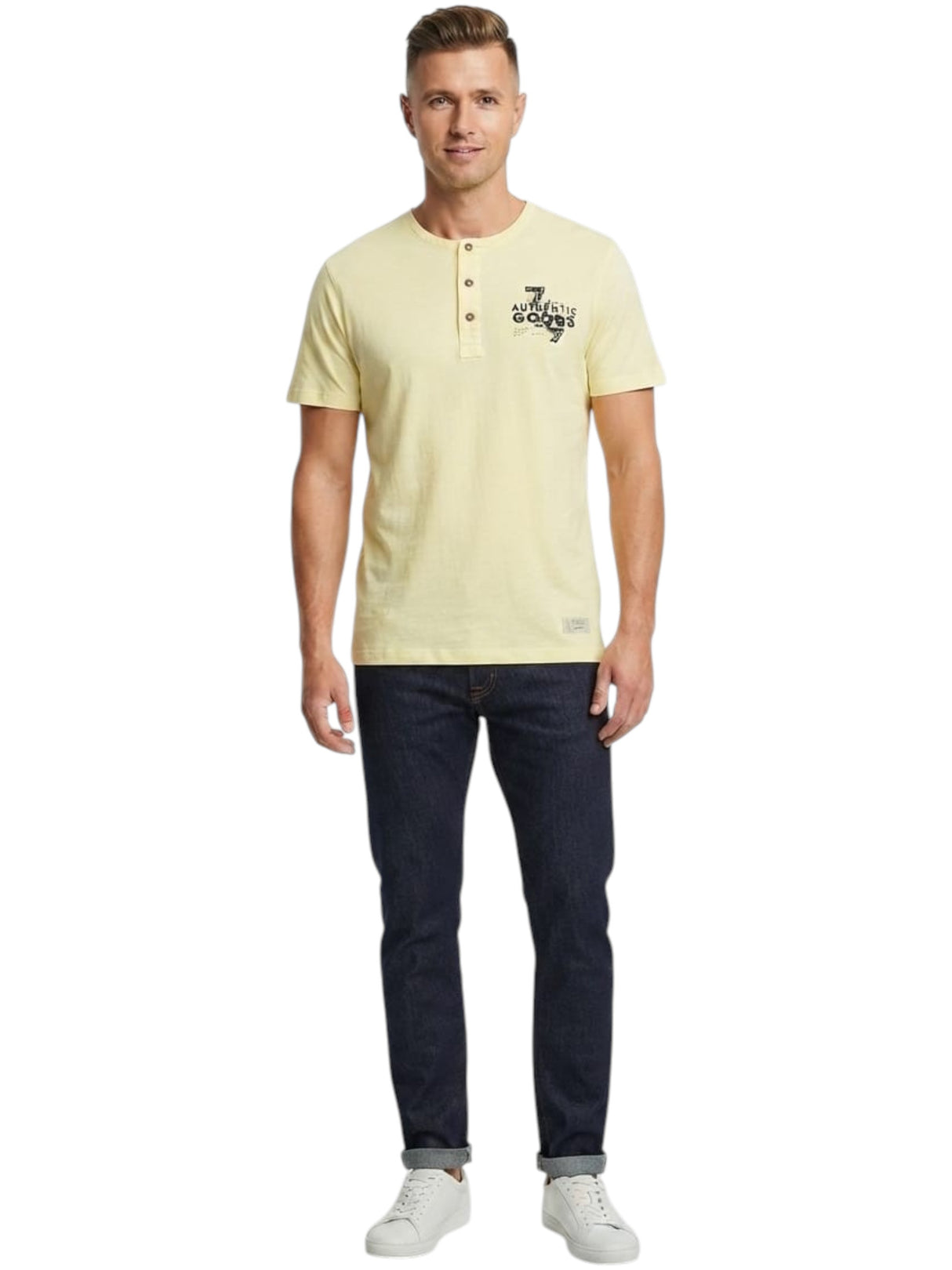 Image for Men's Printed Top,Yellow