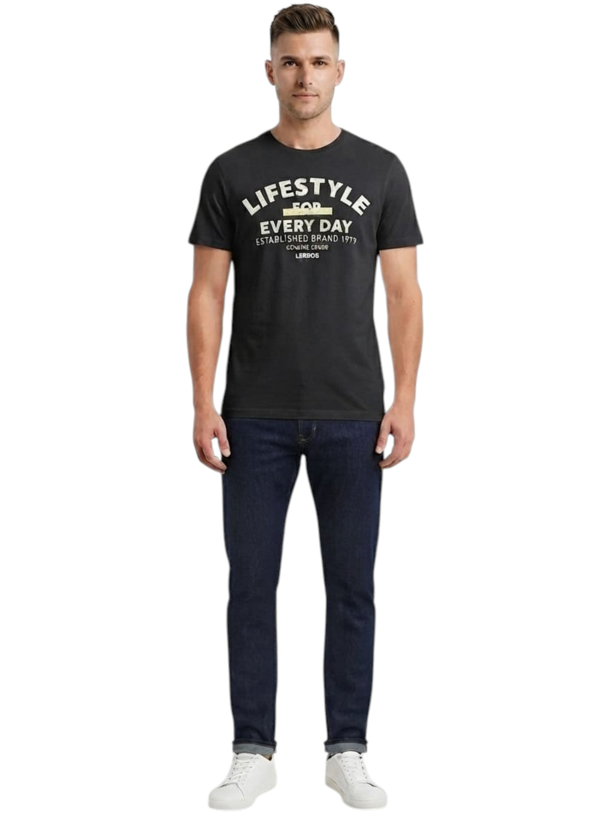 Image for Men's Printed Top,Black
