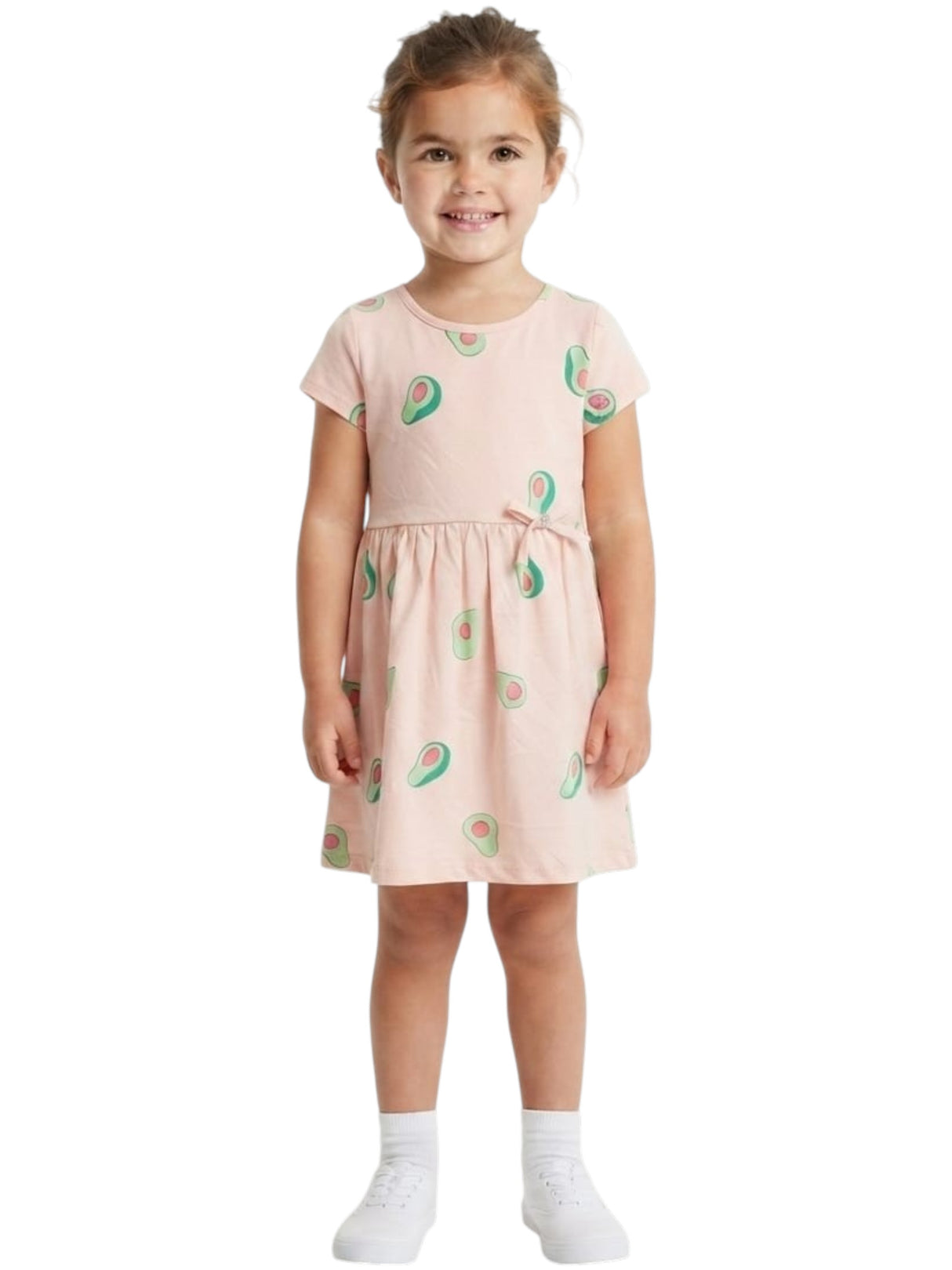 Image for Kids Girl's Printed Dress,Peach
