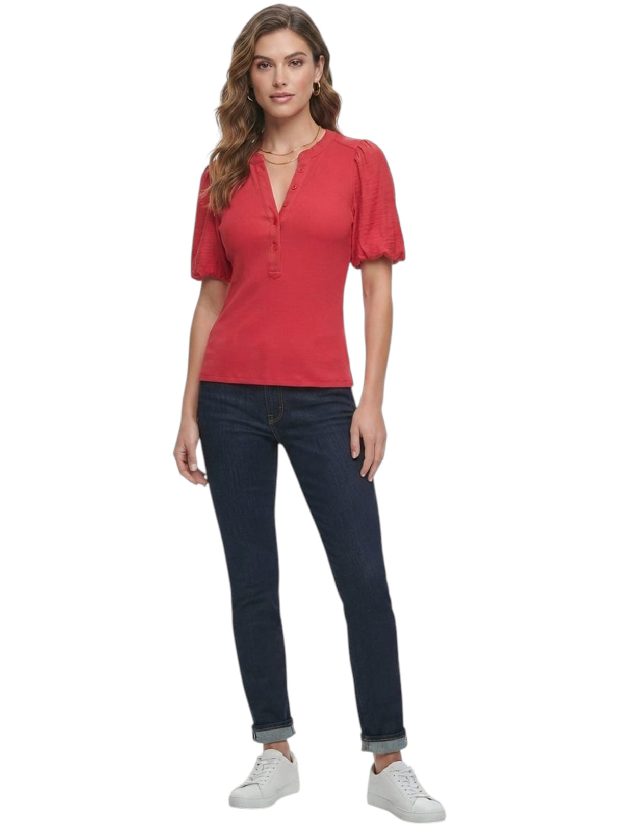 Image for Women's Ribbed Top,Red