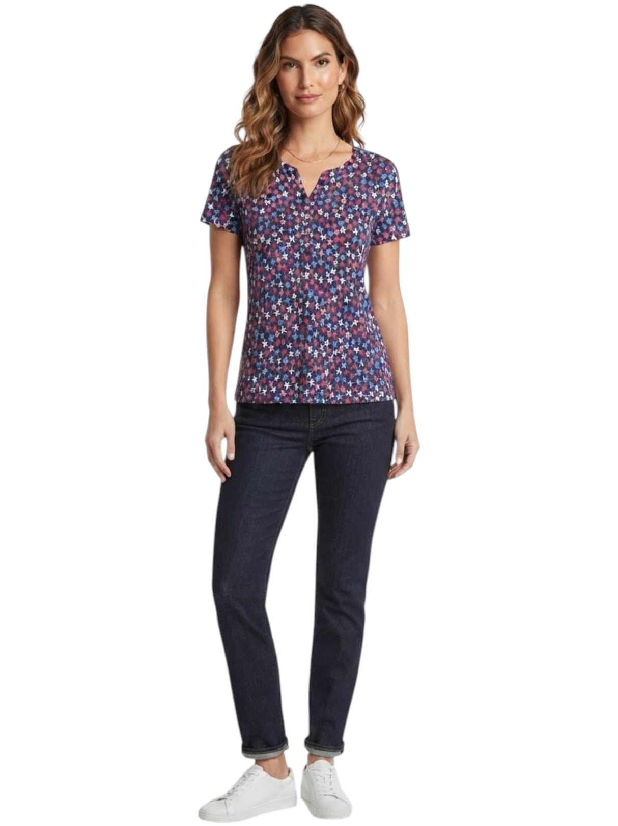 Image for Women's Star Printed Top,Multi